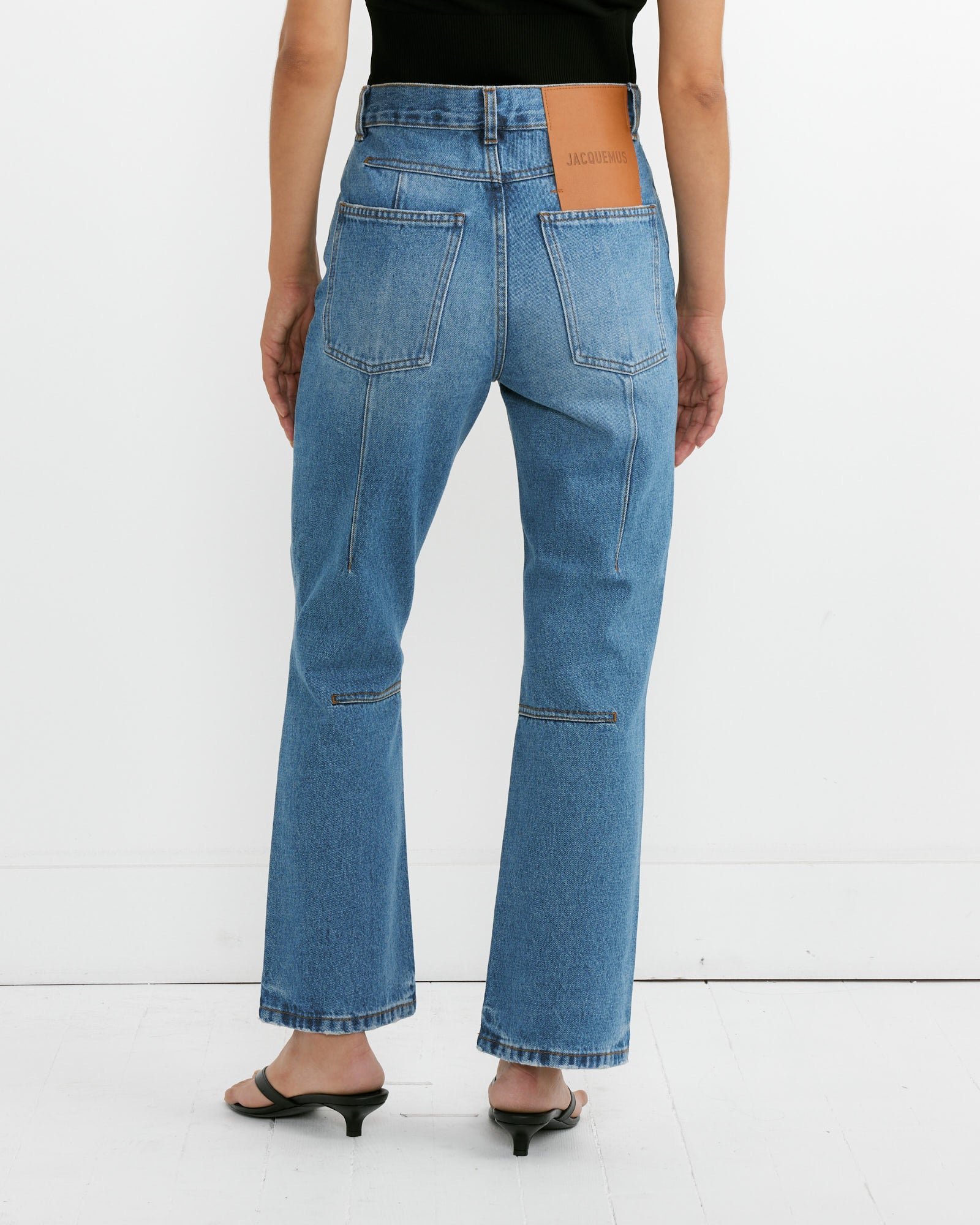 Jacquemus Le De-Nimes Court Jean Blue/Tabac - Blue/Tabac / 26 (263275)