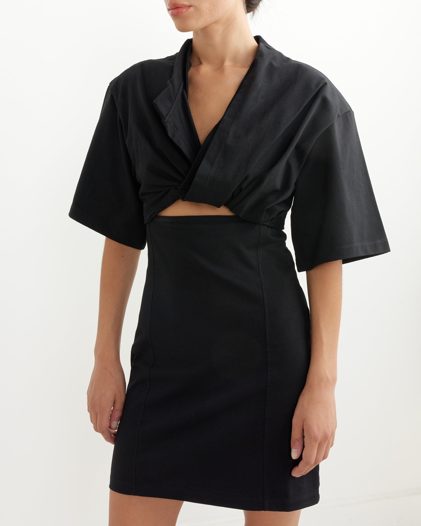 Jacquemus La Robe T-Shirt Bahia Dress Black - Black / S (263285)