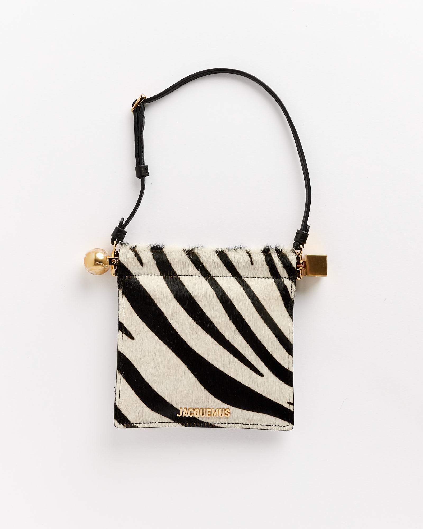 Jacquemus Le Porte Rond Carre Bag - Black/White Zebra - Default Title (263343)