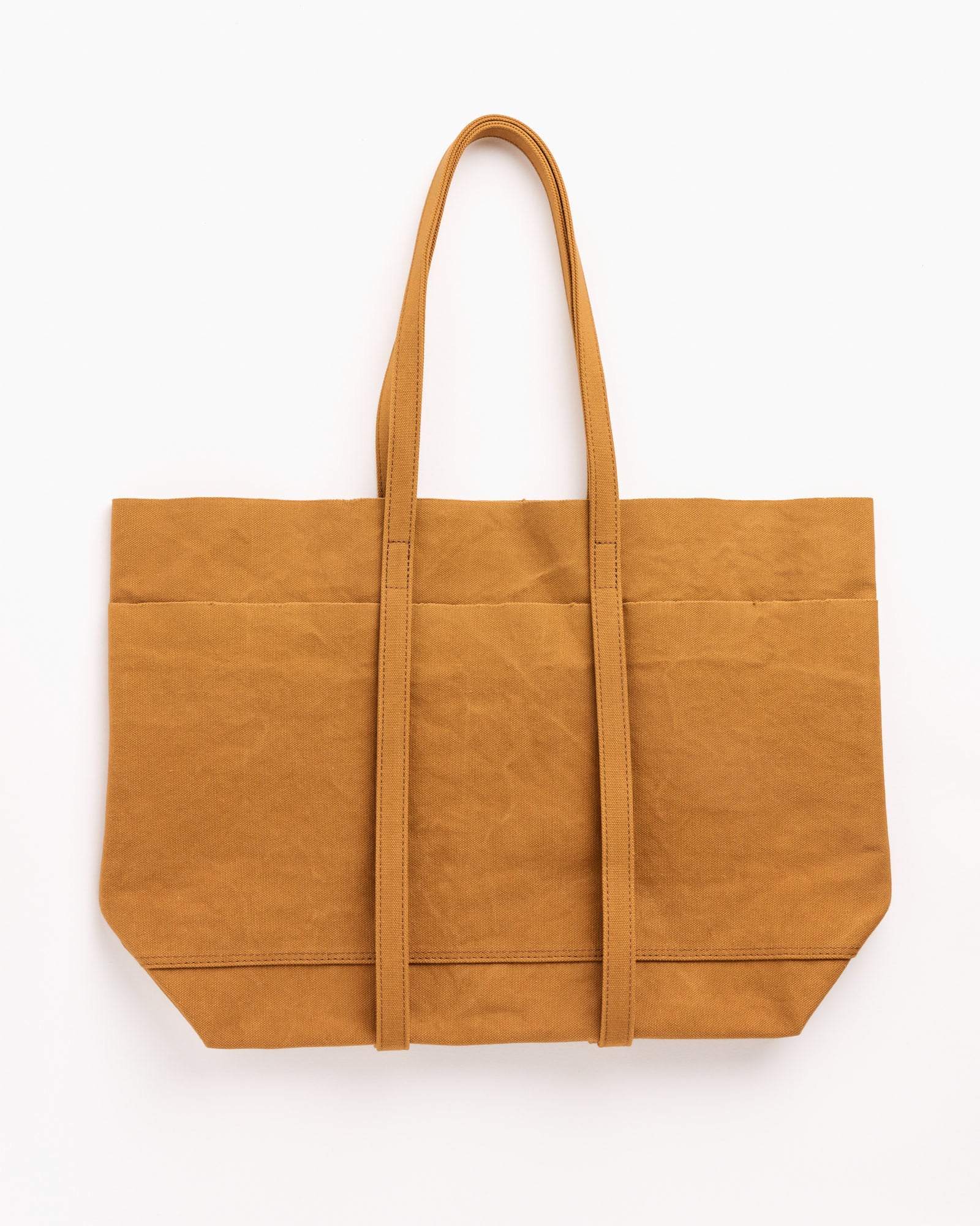 Amiacalva Washed Canvas 6 Pockets Tote - Mustard - M - Default Title (263395)