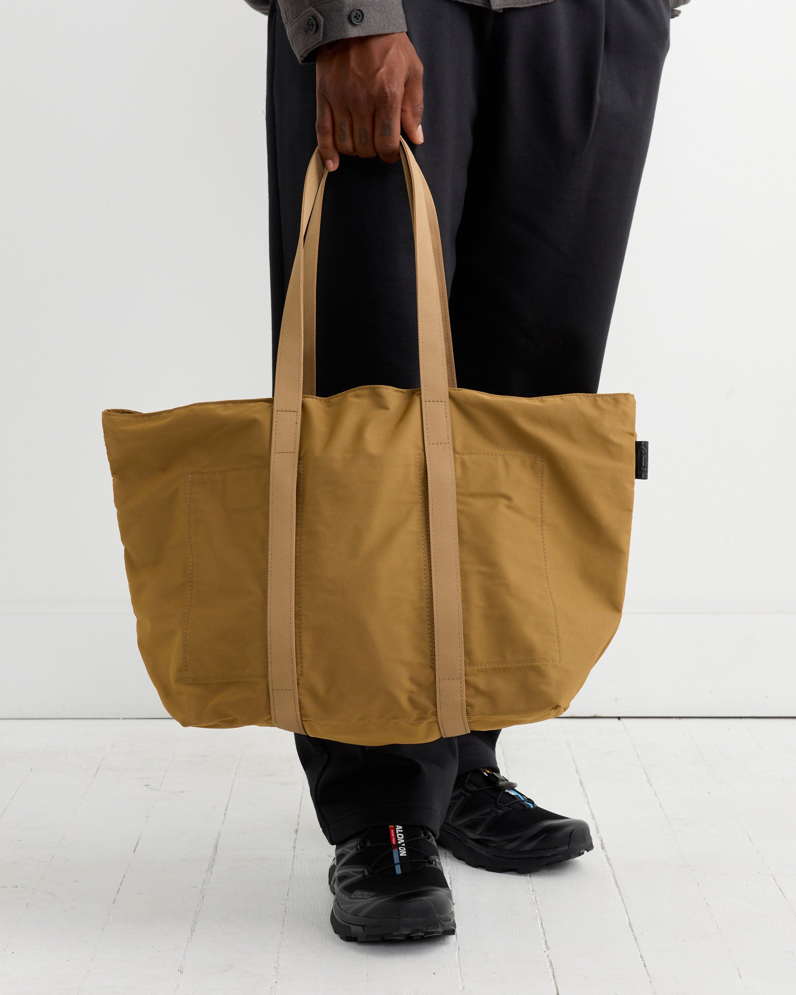 Gabardine Tote in Beige