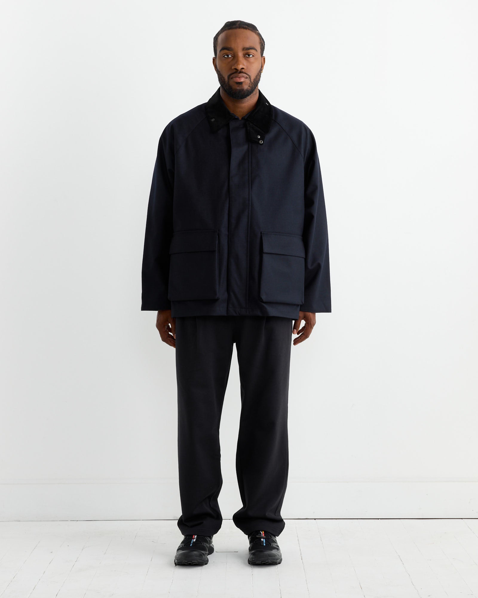 Still By Hand 3 Layer Field Jacket Black Navy - Black Navy / 2 (263419)