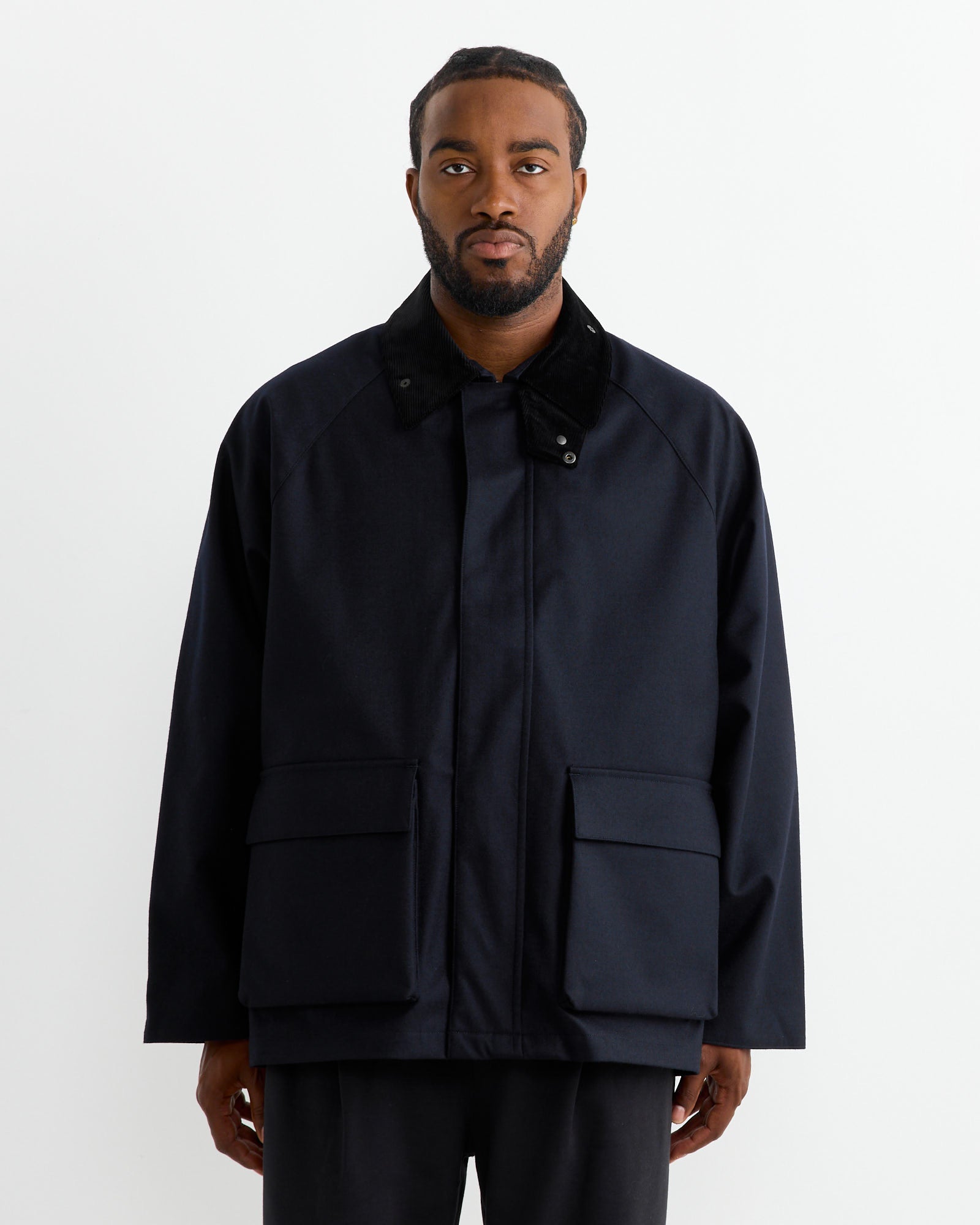 Still By Hand 3 Layer Field Jacket Black Navy - Black Navy / 2 (263419)