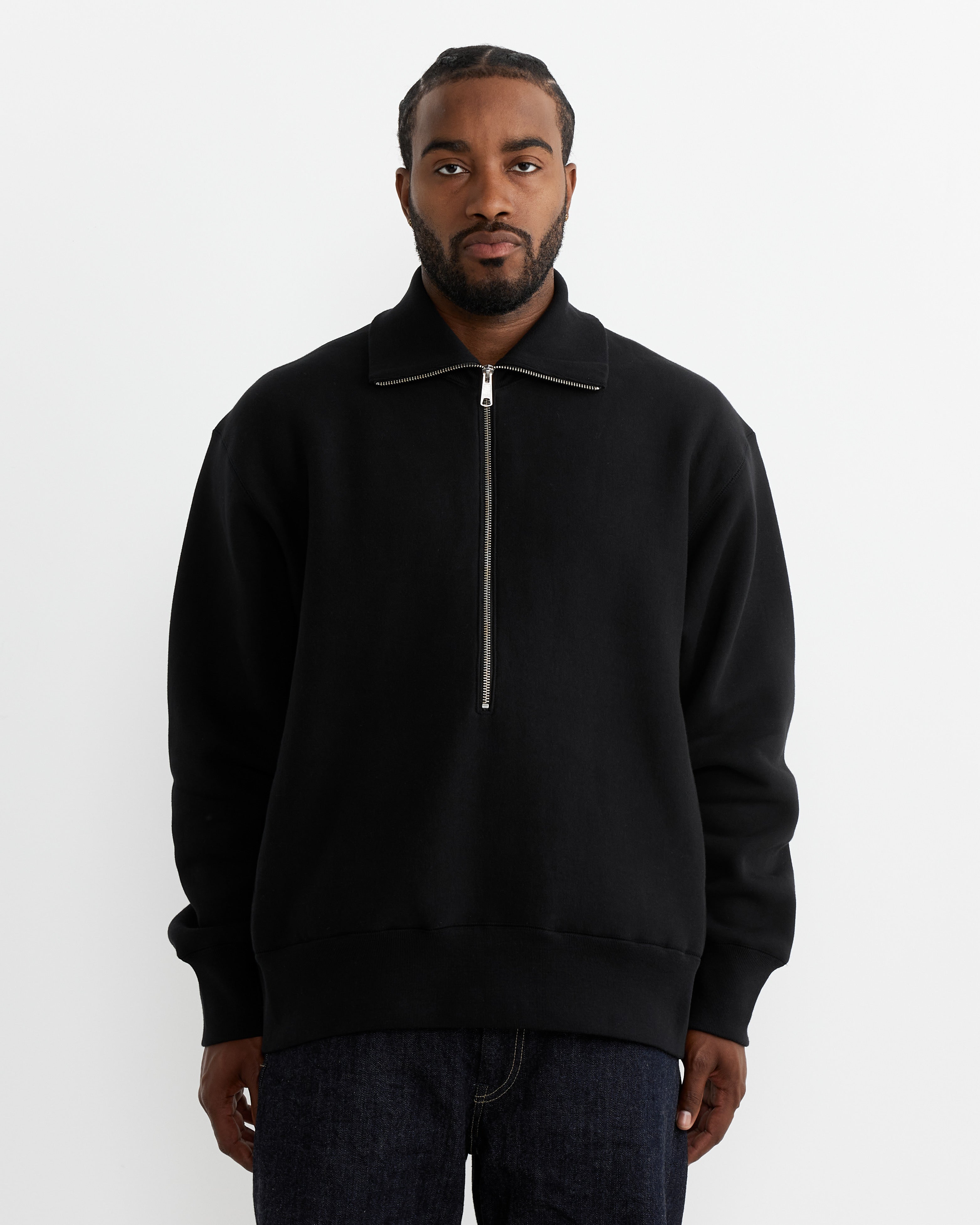 Still By Hand Zip Up Fleece Sweater Black - Black / 2 (263432)