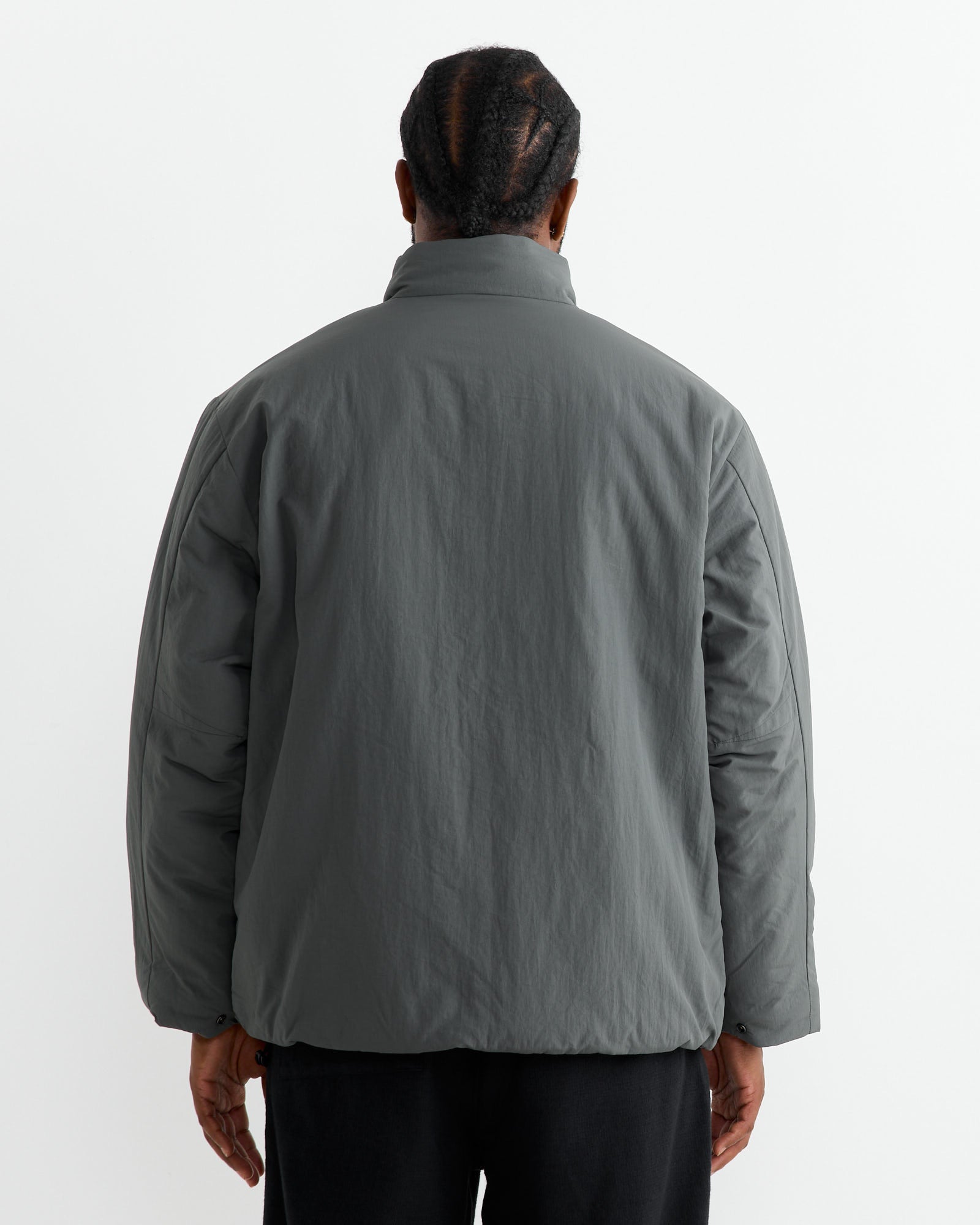 Round Puffy Blouson in Slate Grey