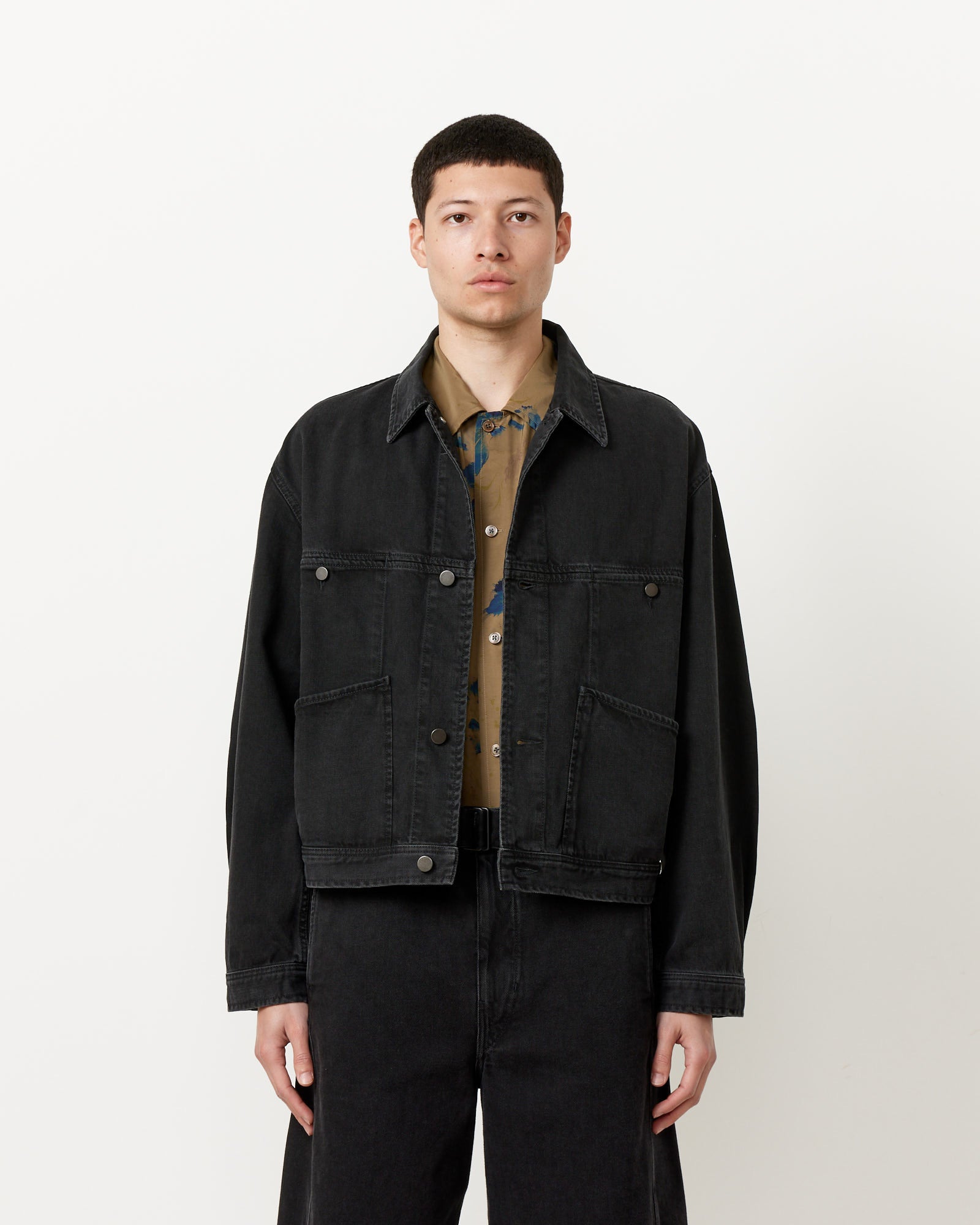 Lemaire 4 Pocket Blouson Black - Black / L (263457)