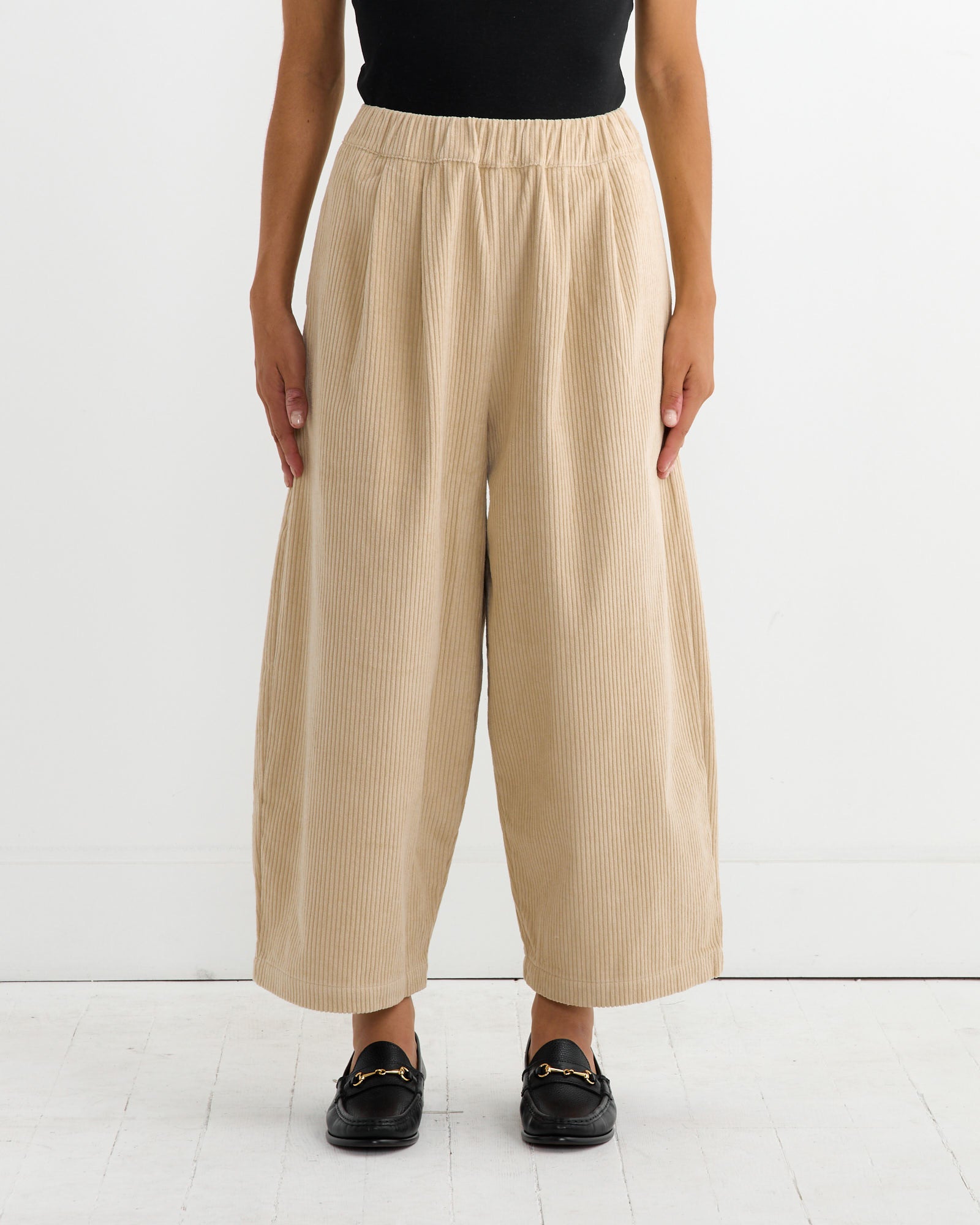 Corduroy Wide Pant in Ivory