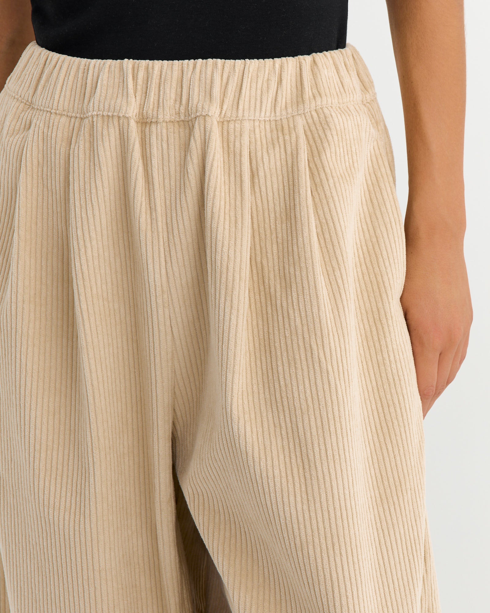 Corduroy Wide Pant in Ivory