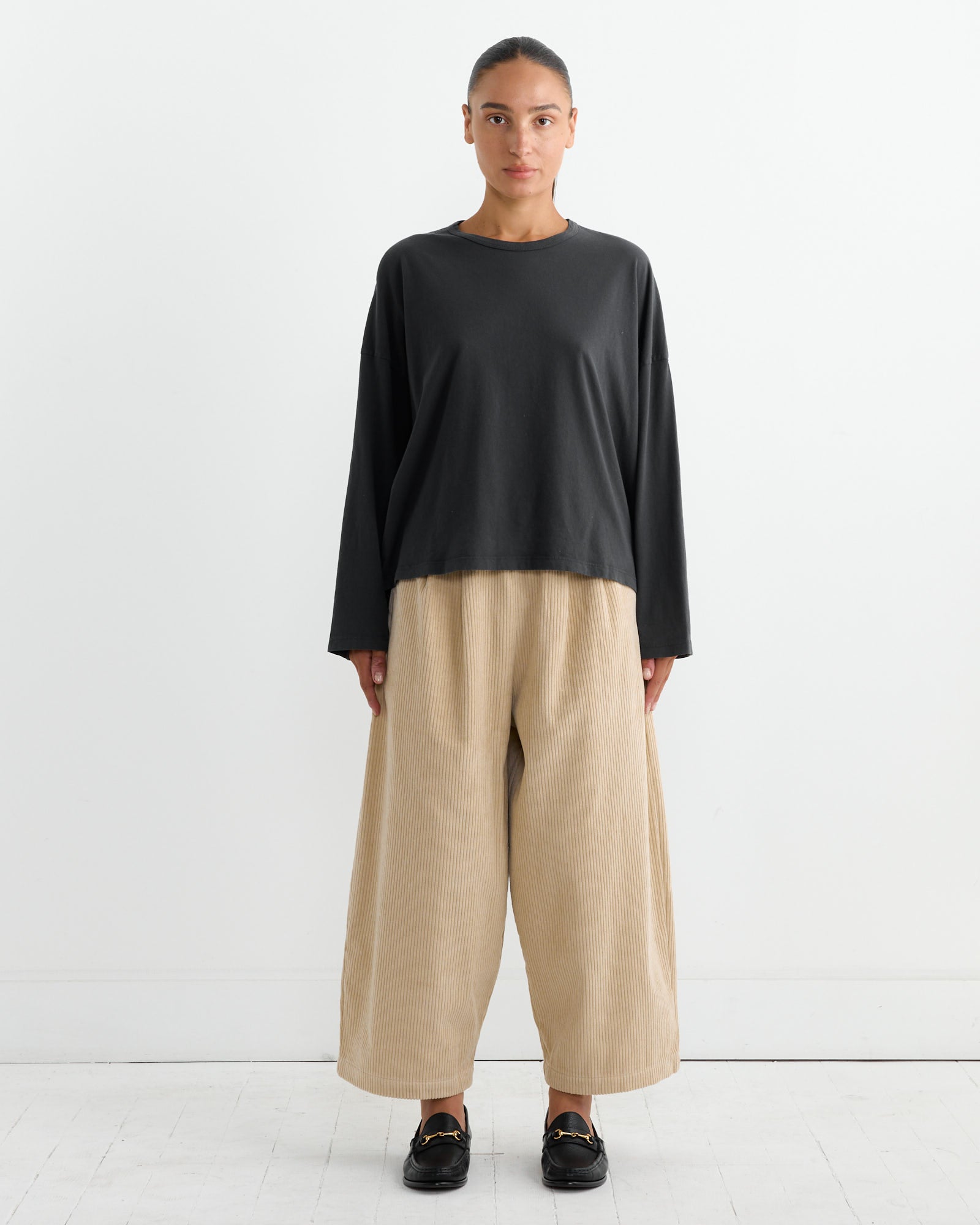 Corduroy Wide Pant in Ivory