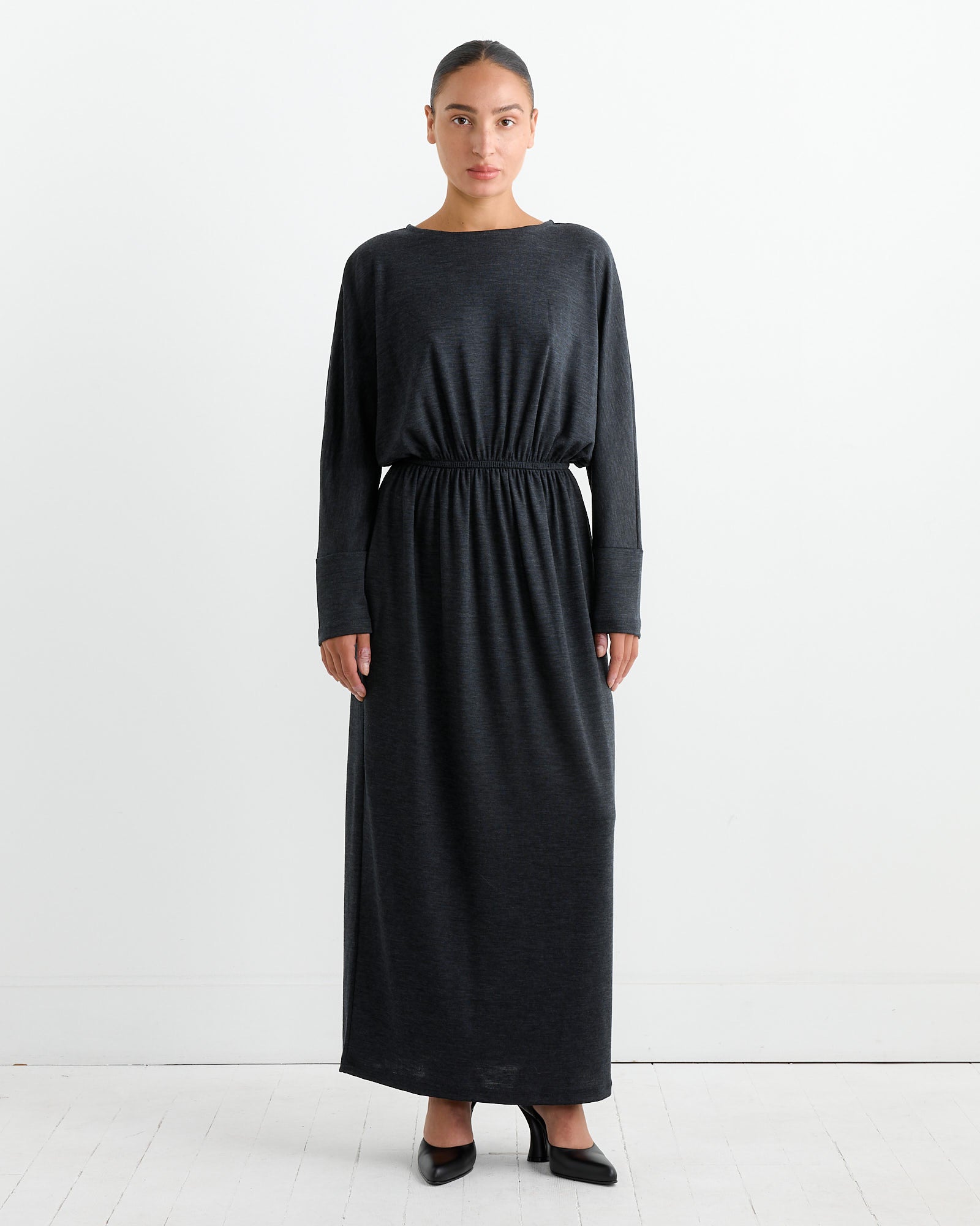 Wool Dress in Dark Grey