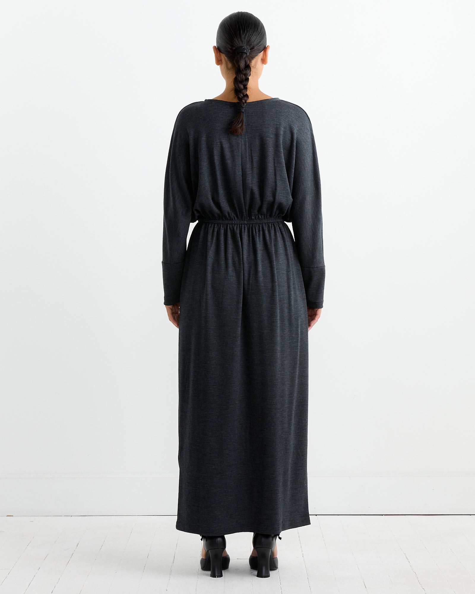 Wool Dress in Dark Grey