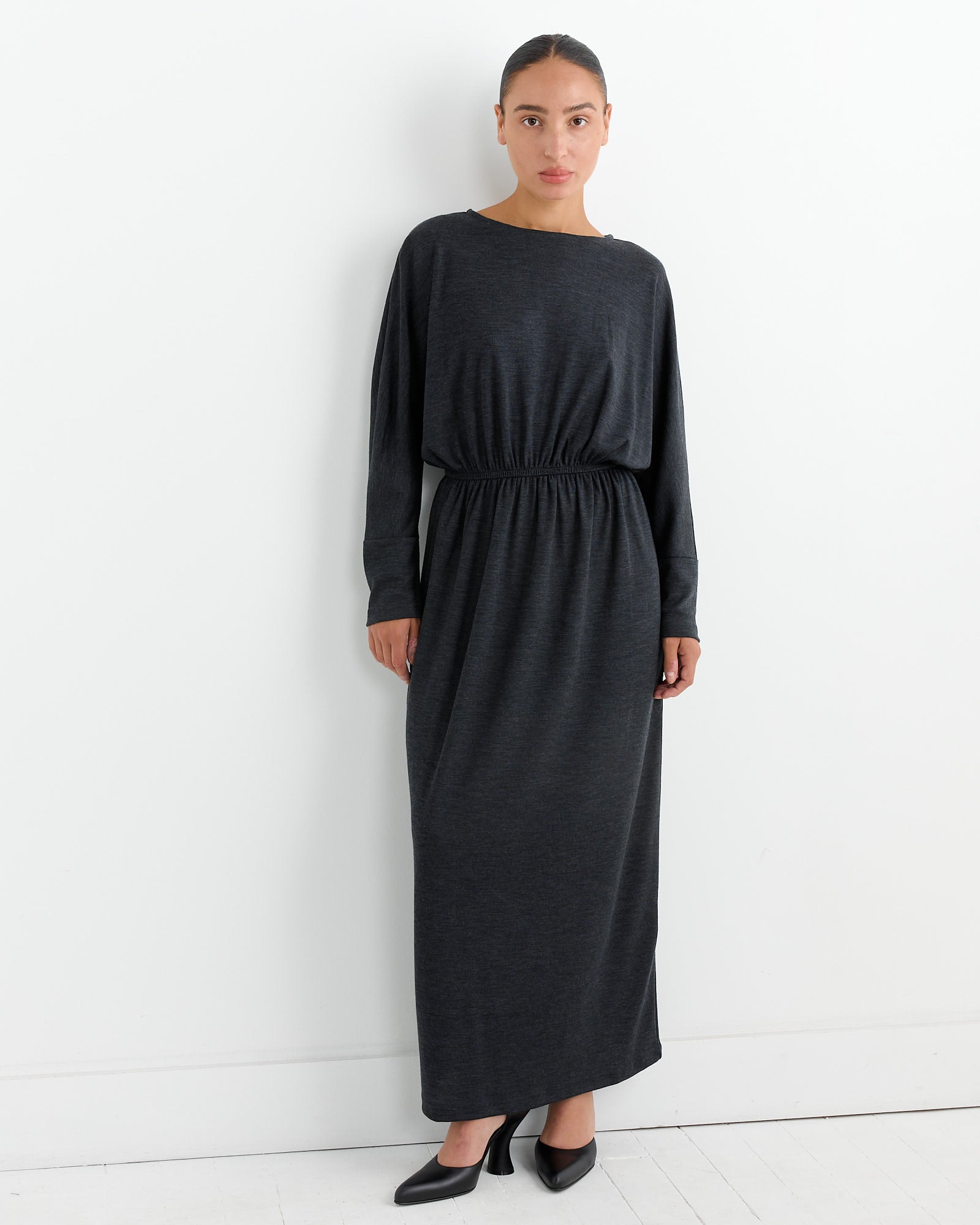 Wool Dress in Dark Grey