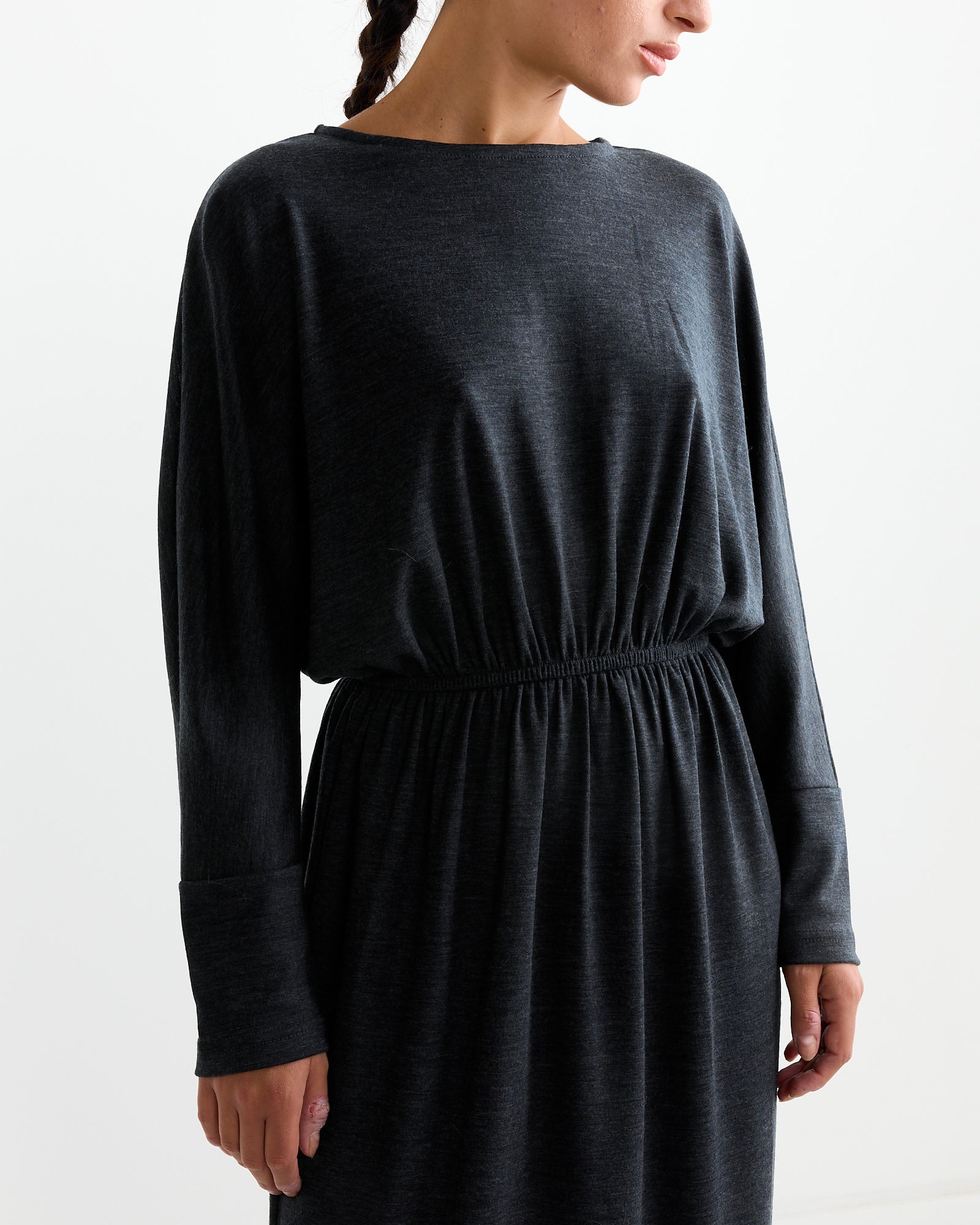 Wool Dress in Dark Grey