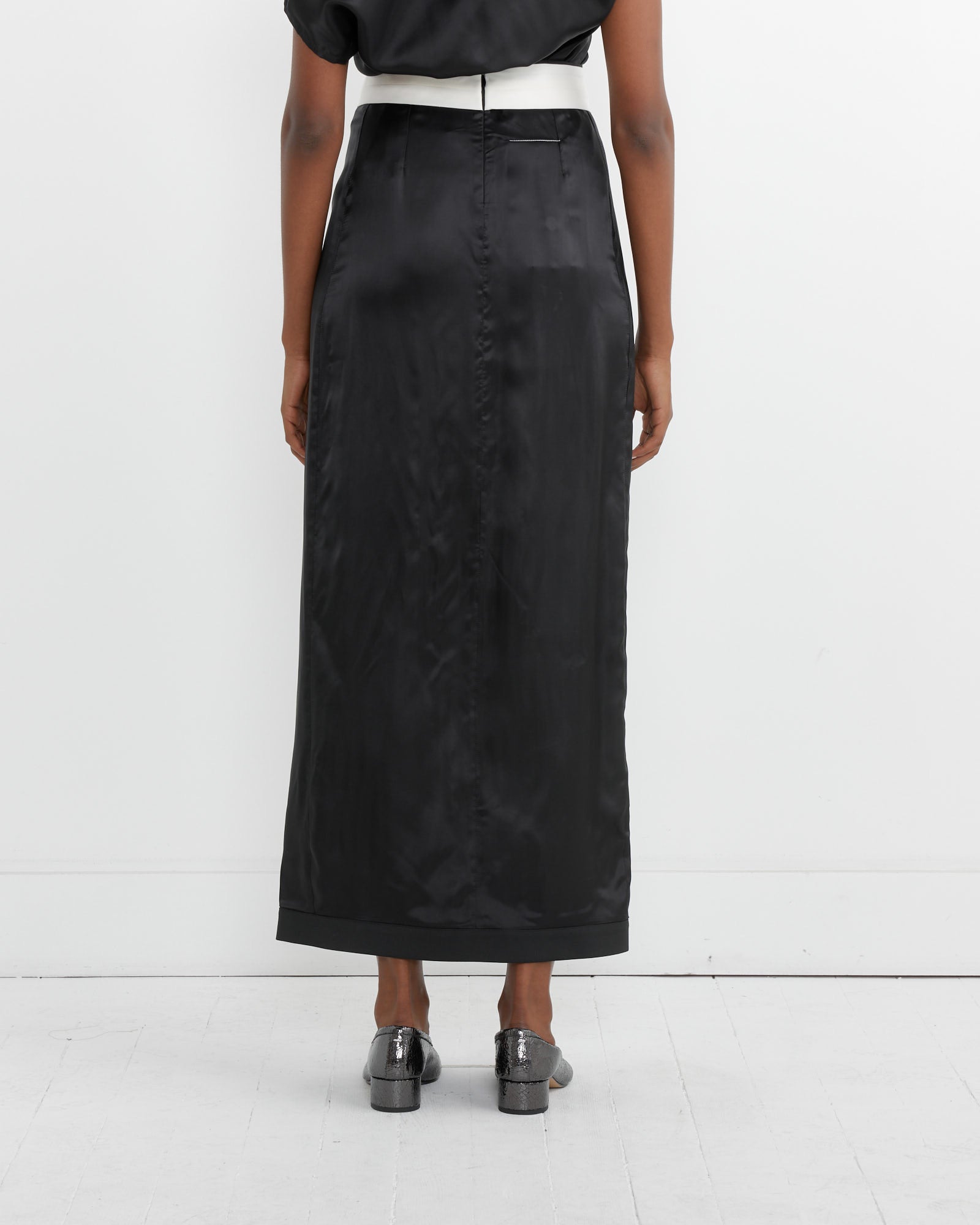 MM6 S62MI0024 Long Skirt Black - Black / 38 (263864)