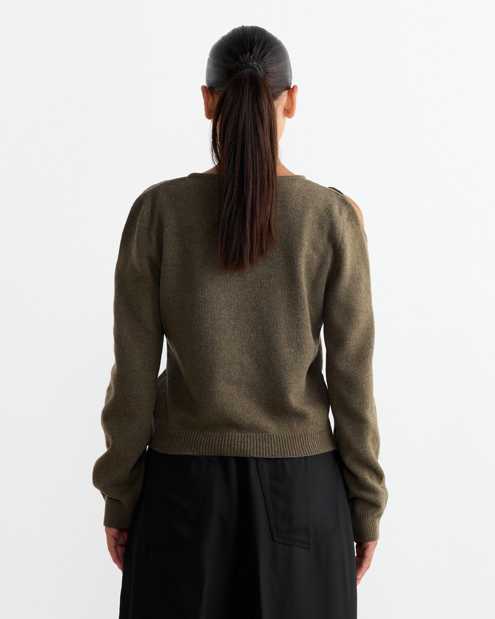 Logo Knit Top in Brown