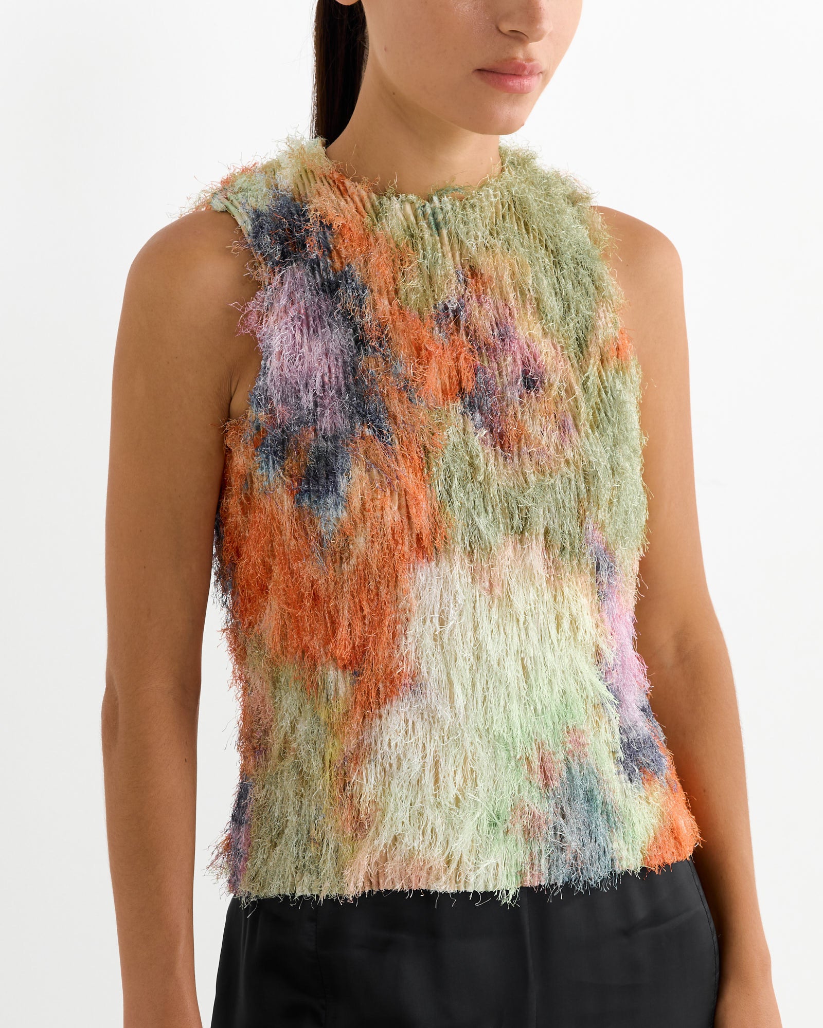 Julia Heuer Thelma Pleated Furry Top - Gundula - OS - Default Title (263978)