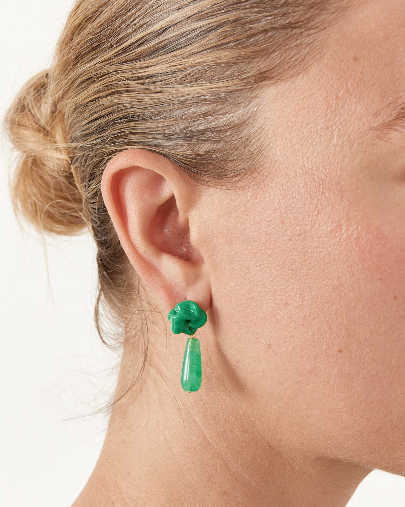 Green Bead Earrings