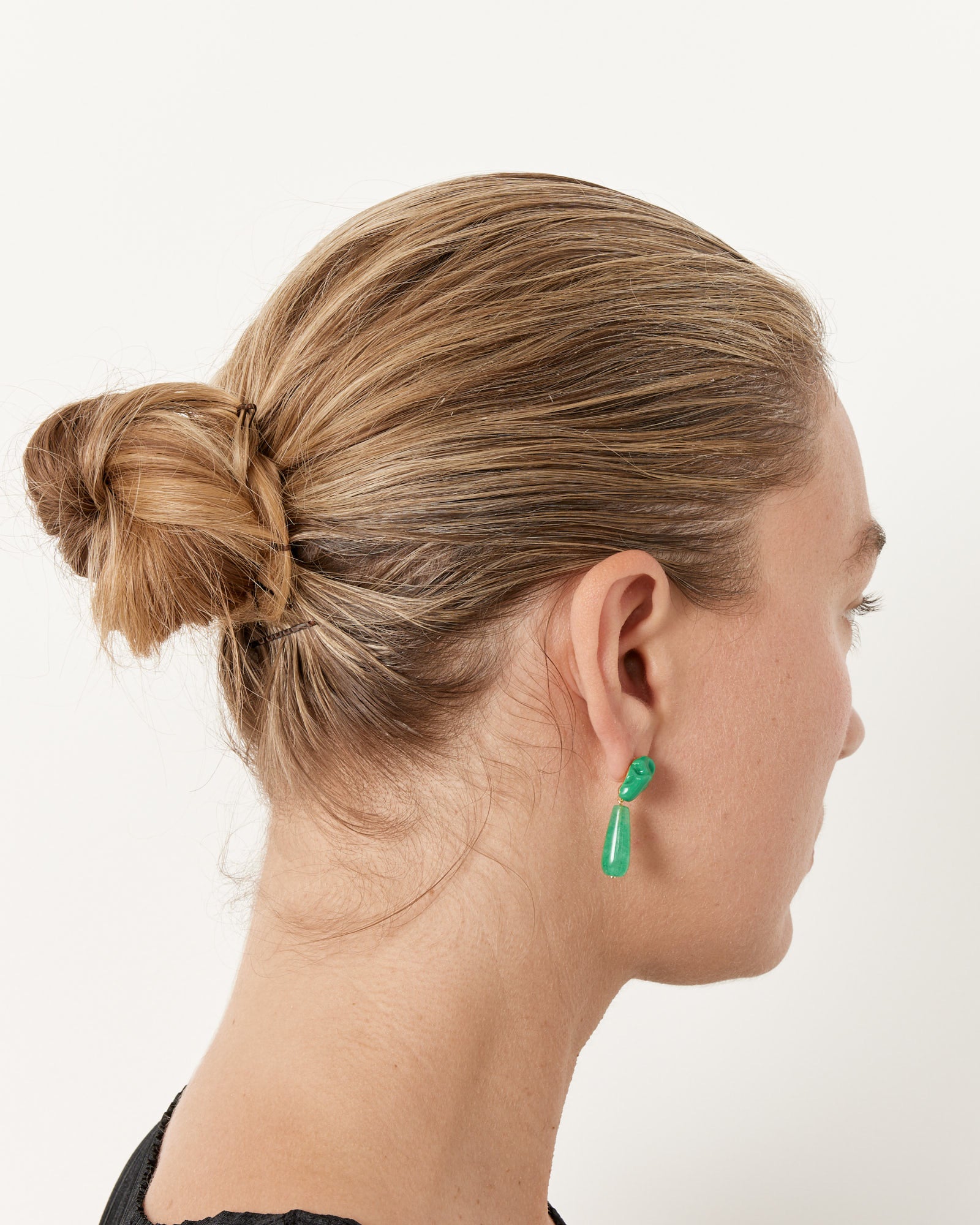 Green Bead Earrings