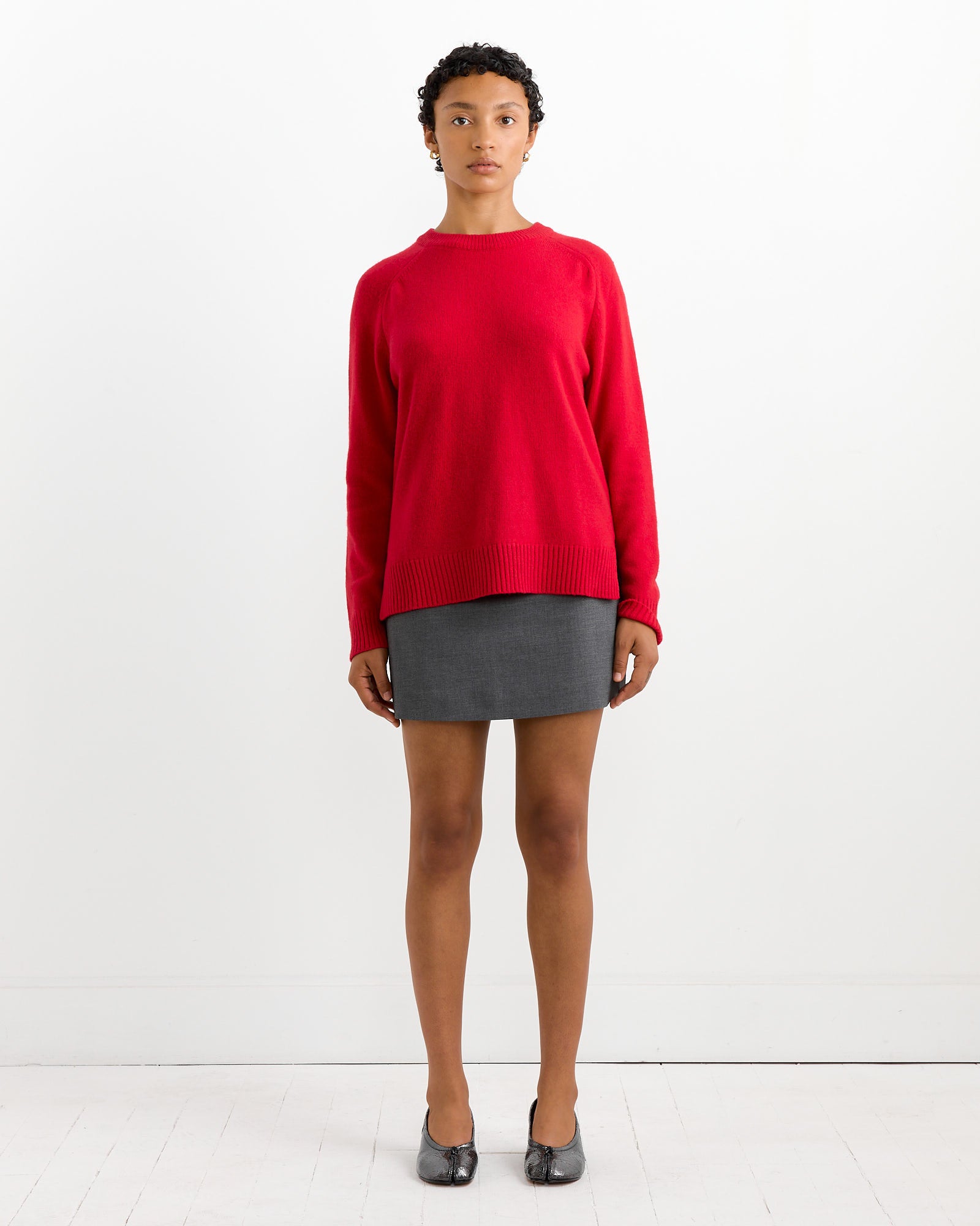 Cashmere Blend Crewneck Red