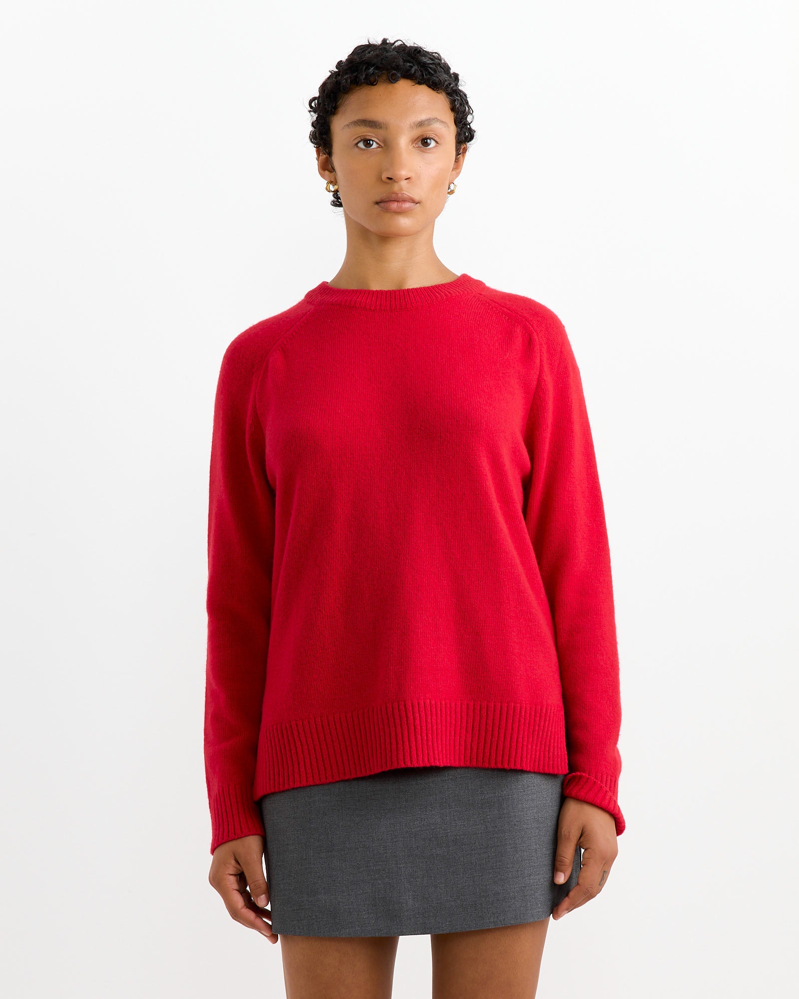 Cashmere Blend Crewneck Red