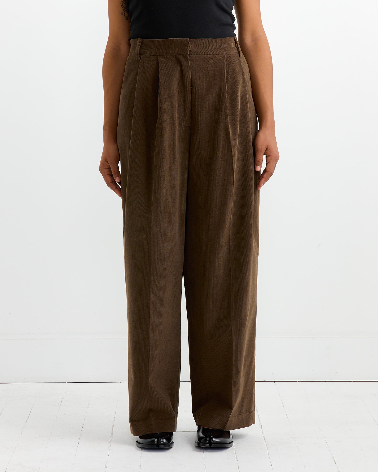 Mijeong Park Thin Corduroy Pant Light Brown - Light Brown / S (264301)