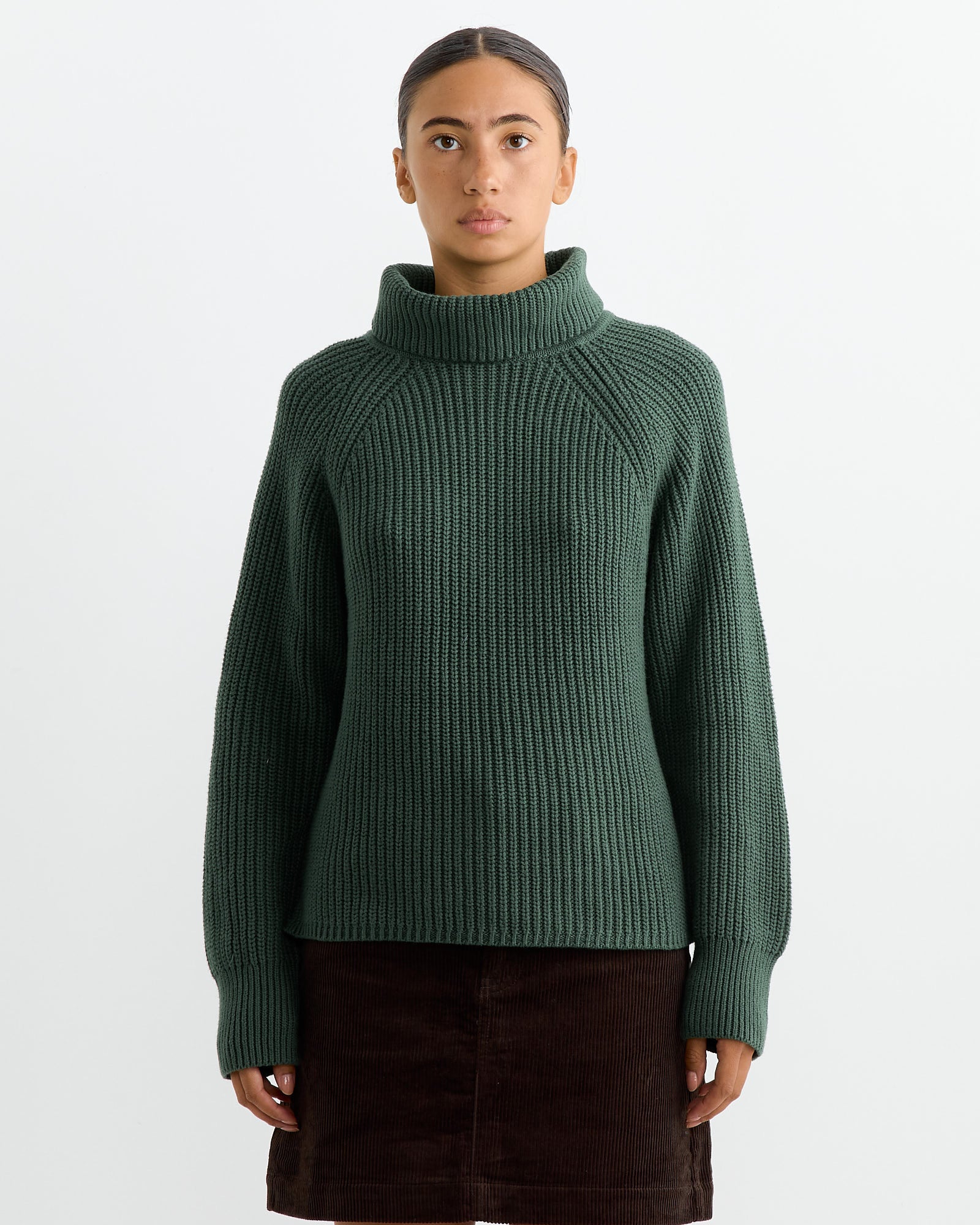 Alex Mill Chelsea Turtleneck Hunter Green - Hunter Green / S (264330)