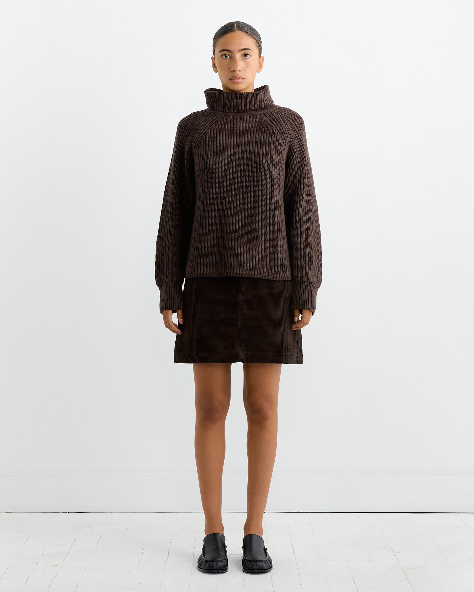 Alex Mill Chelsea Turtleneck Chocolate - Chocolate / S (264334)