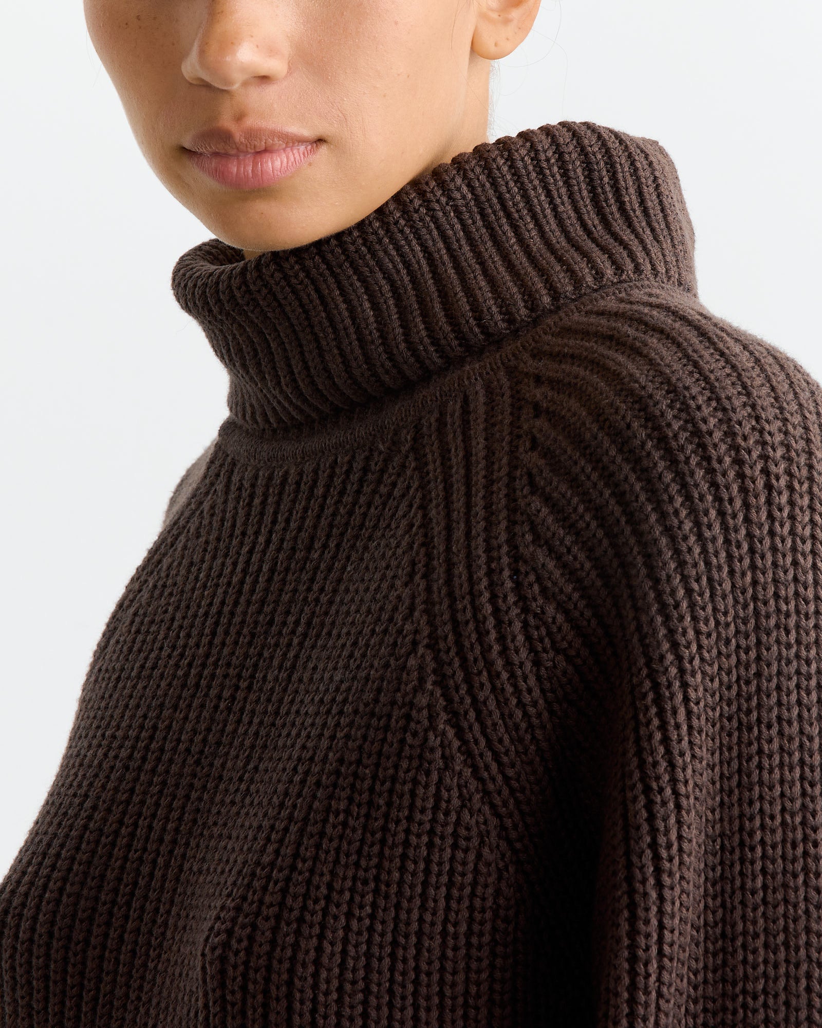 Alex Mill Chelsea Turtleneck Chocolate - Chocolate / S (264334)