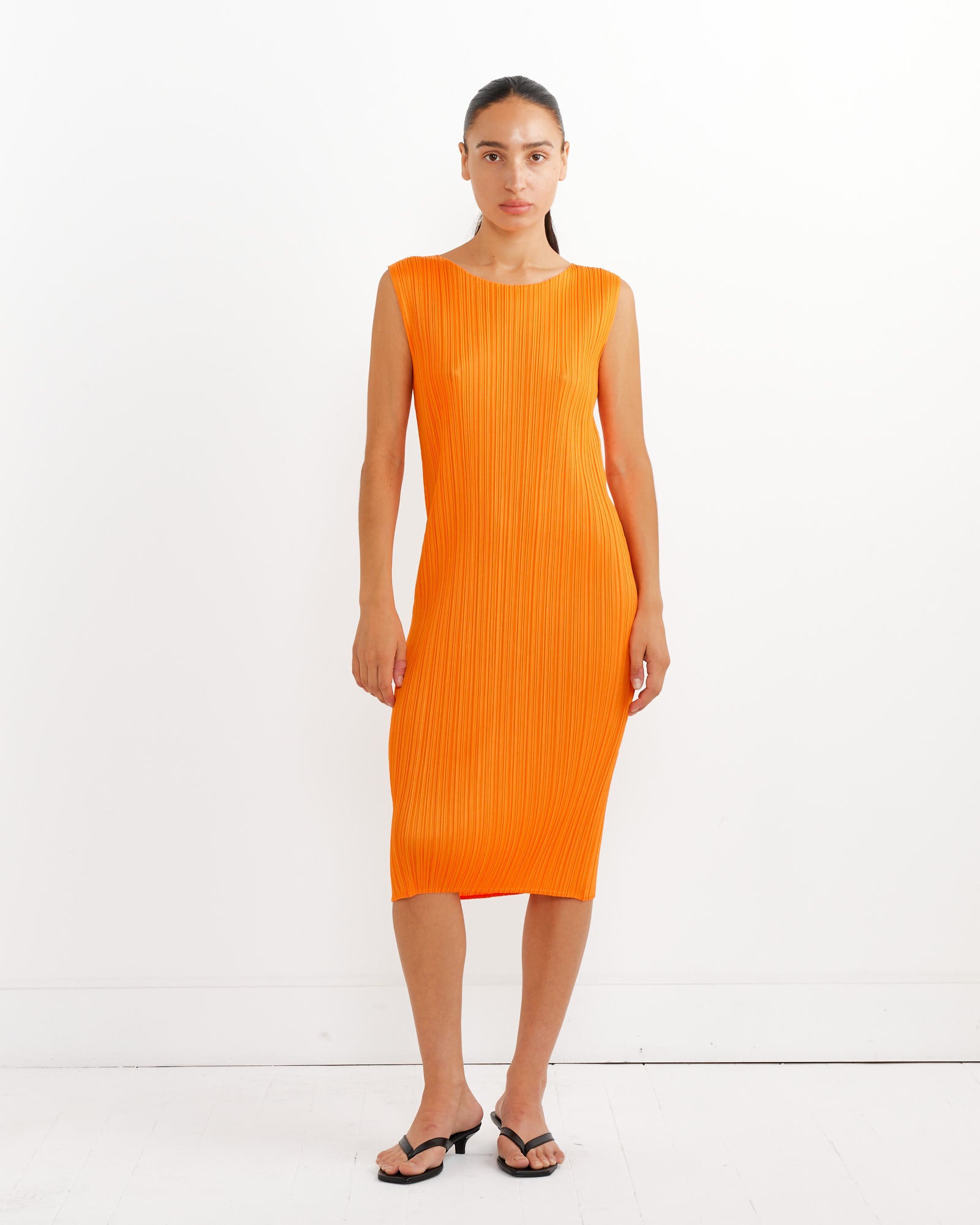 Pleats Please MC July Dress in Orange