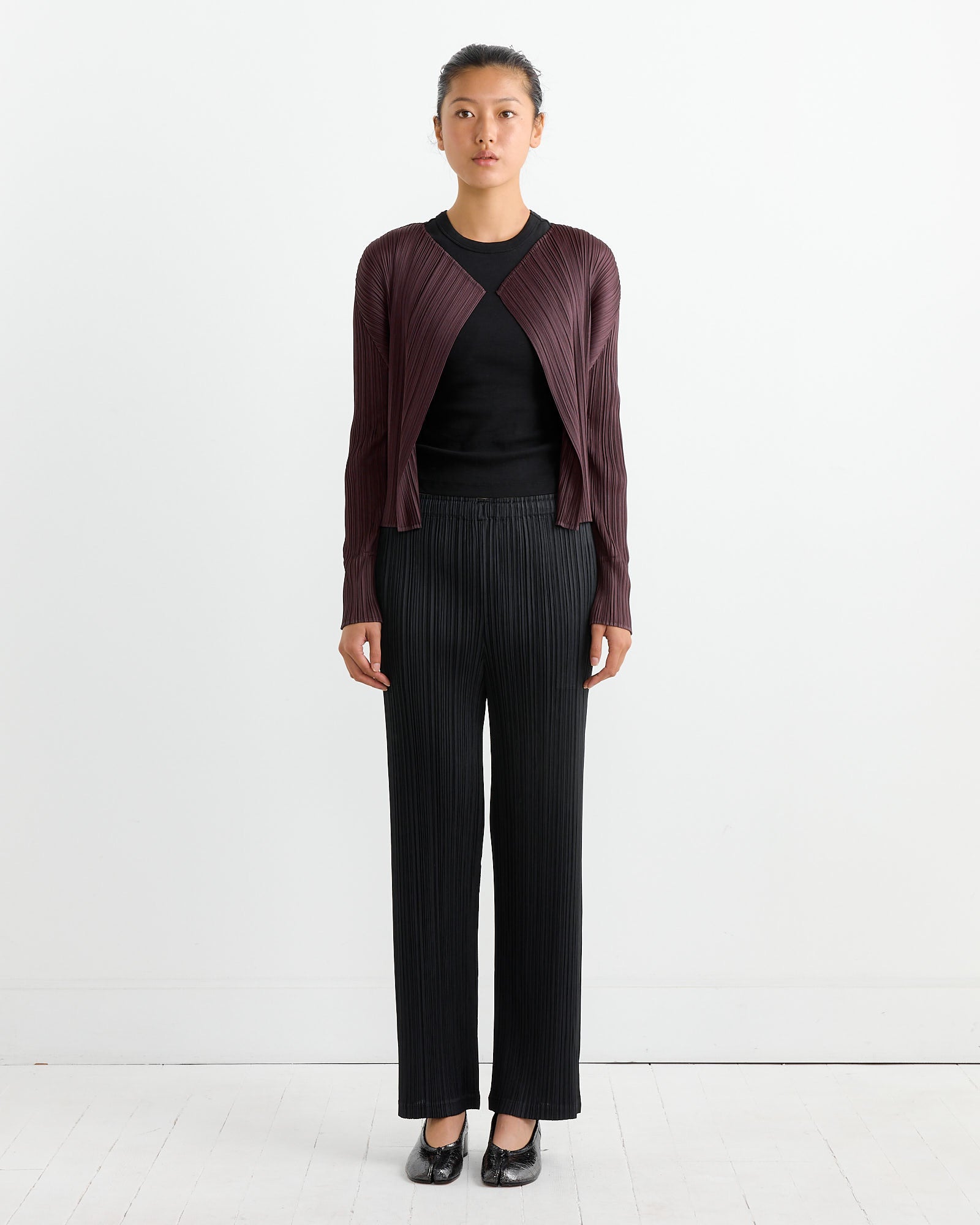 Issey Miyake Pleats Please MC Sept Cardigan Dark Brown - Dark Brown / 5 (264359)