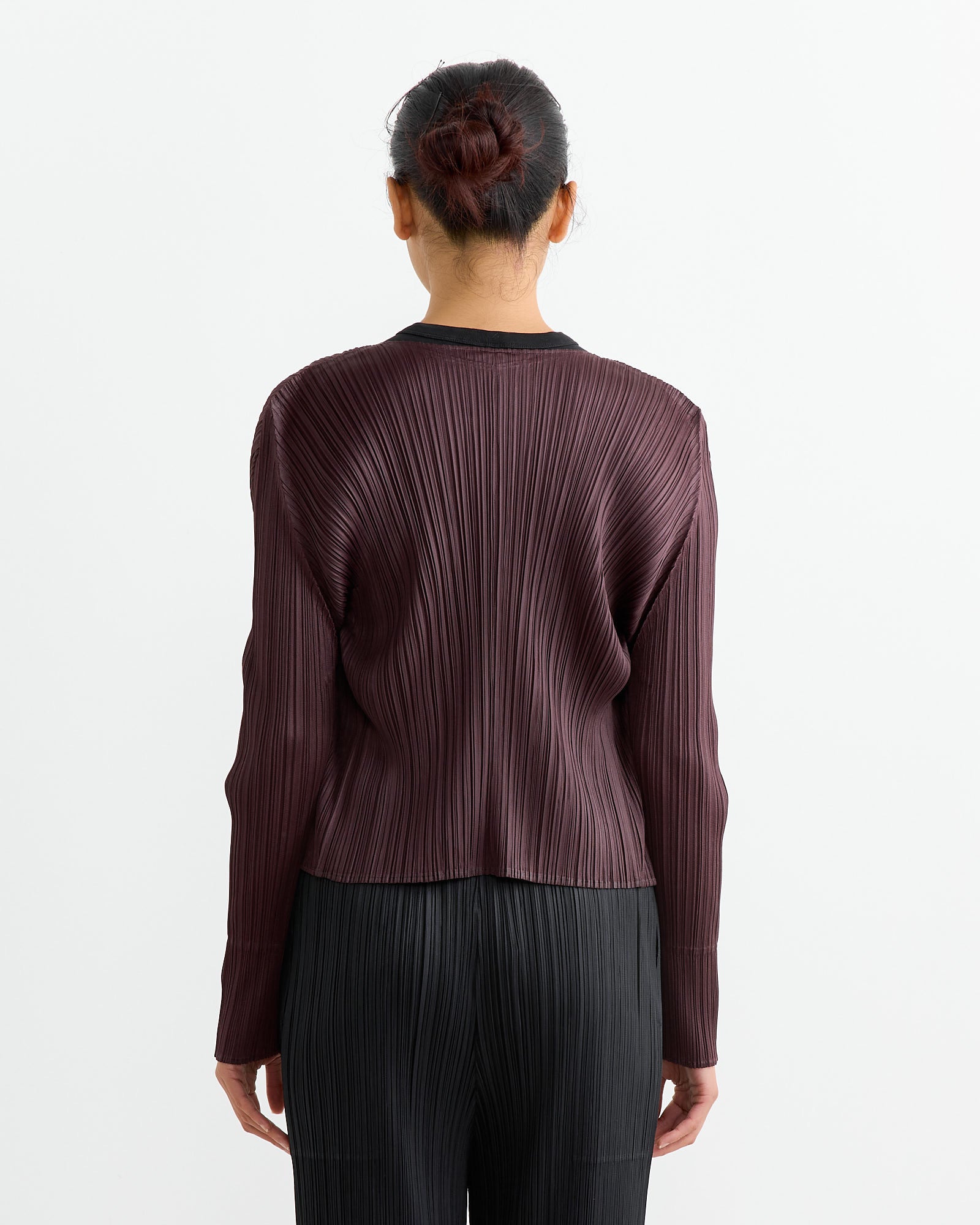 Issey Miyake Pleats Please MC Sept Cardigan Dark Brown - Dark Brown / 5 (264359)