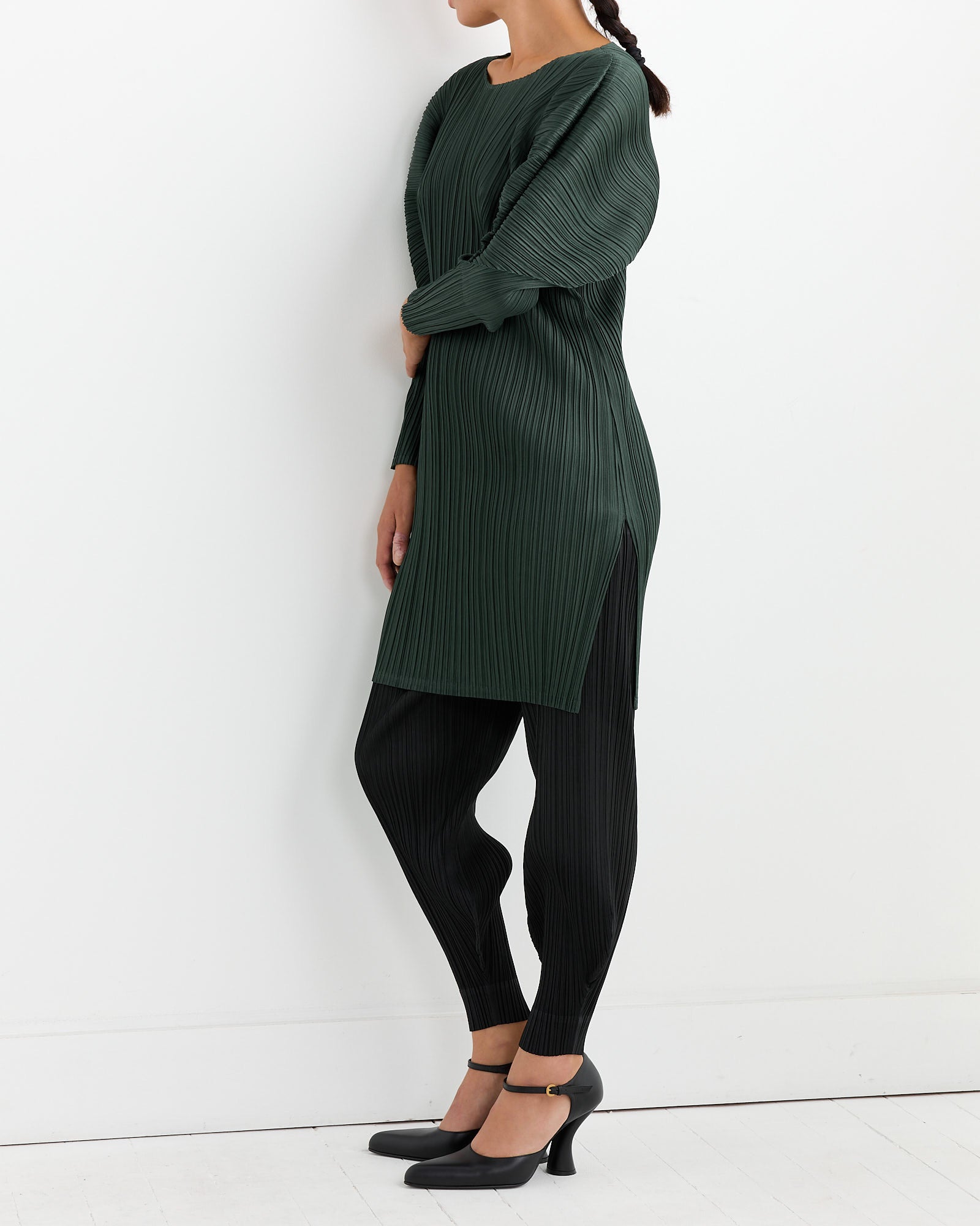 Issey Miyake Pleats Please MC Oct Dress Deep Green - Deep Green / 3 (264370)