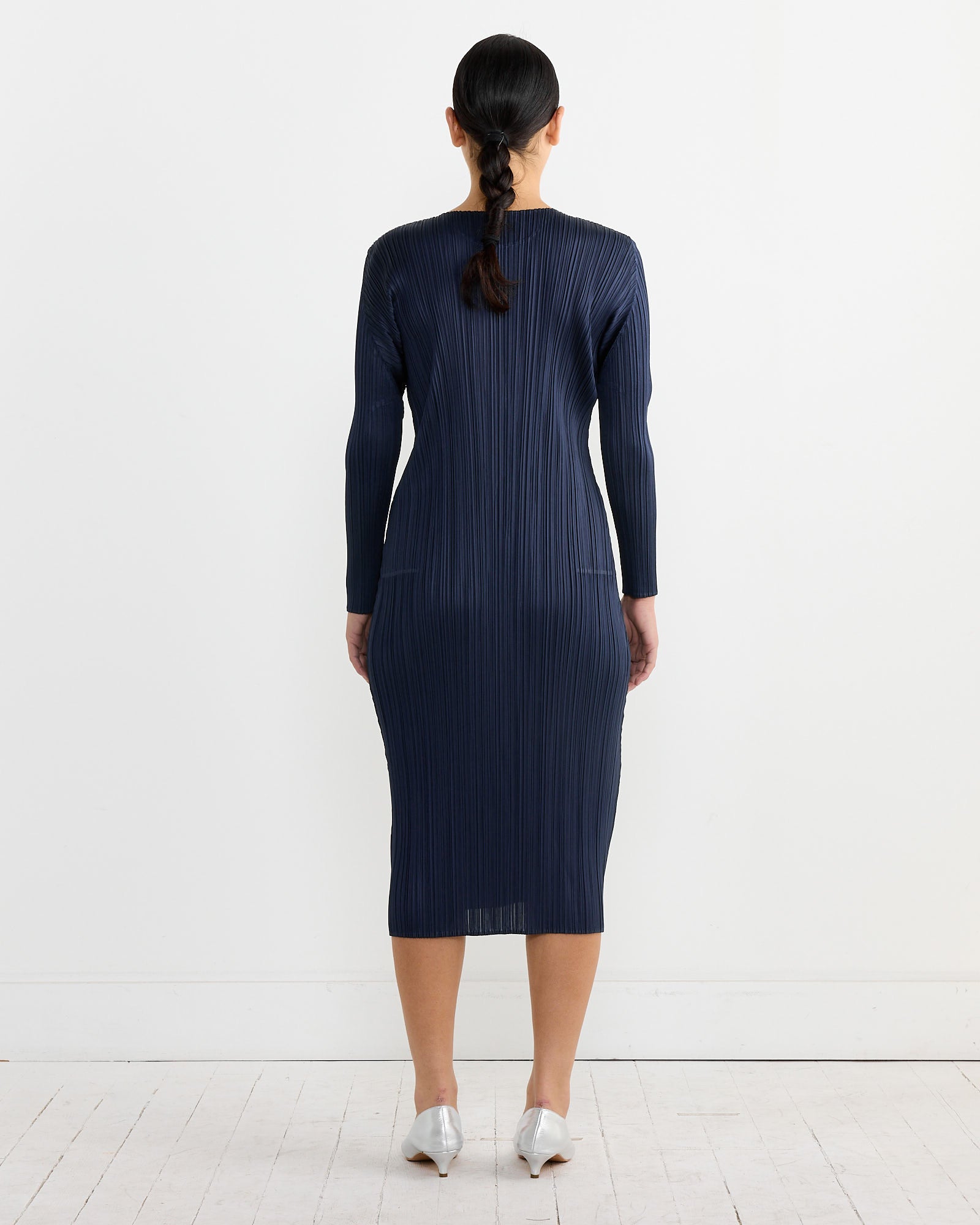 Issey Miyake Pleats Please MC Nov Dress Dark Navy - Dark Navy / 3 (264373)