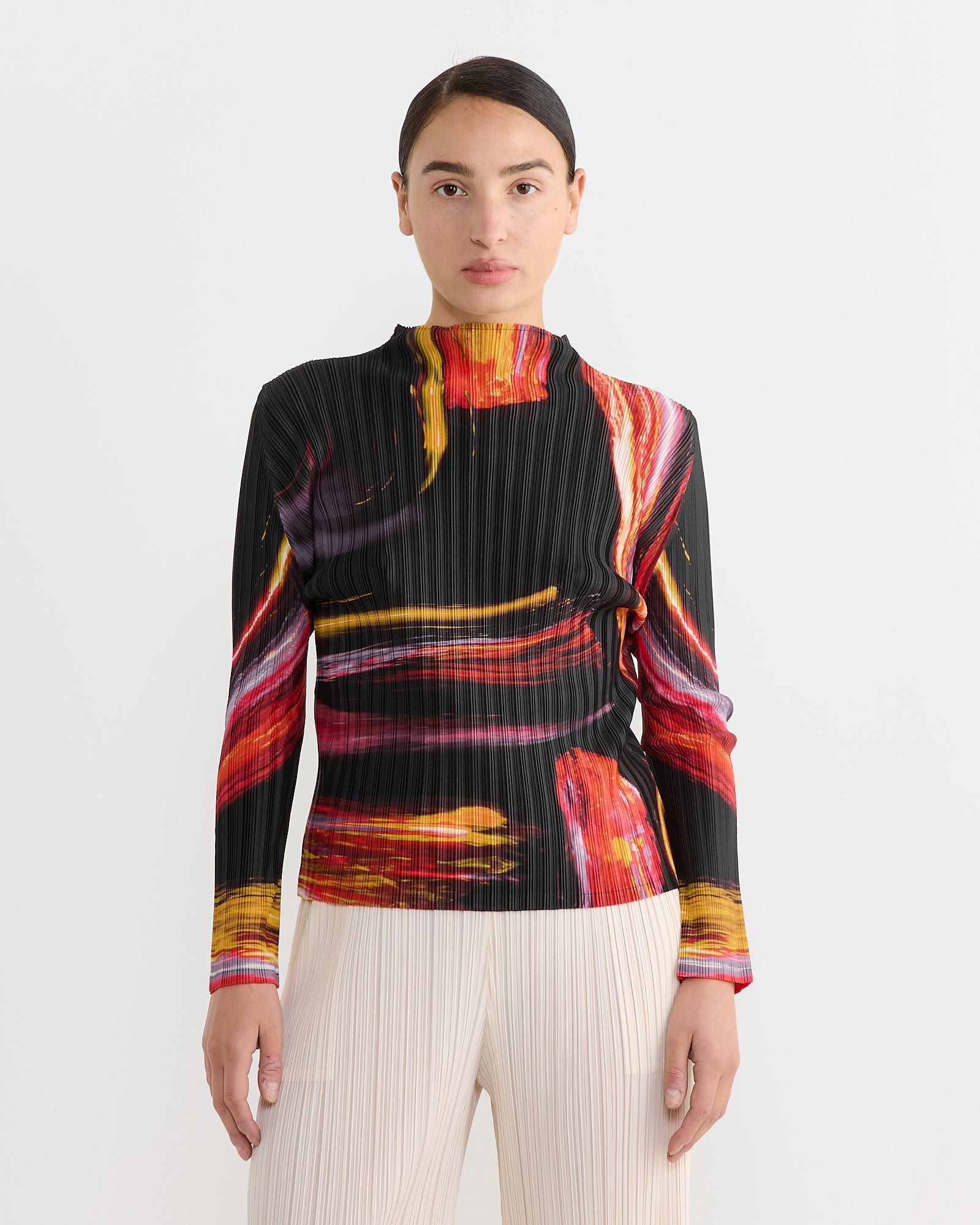 Issey Miyake Pleats Please Spectrum Rib Top Magenta - Magenta / 3 (264393)