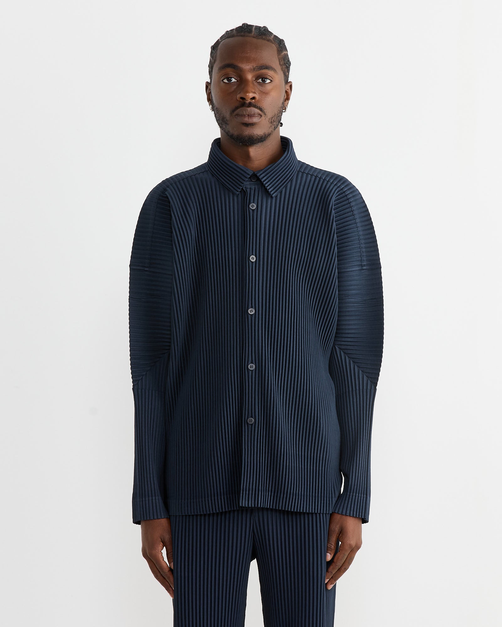 Issey Miyake Homme Plisse MC Nov Shirt Midnight Blue - Midnight Blue / 4 (264448)