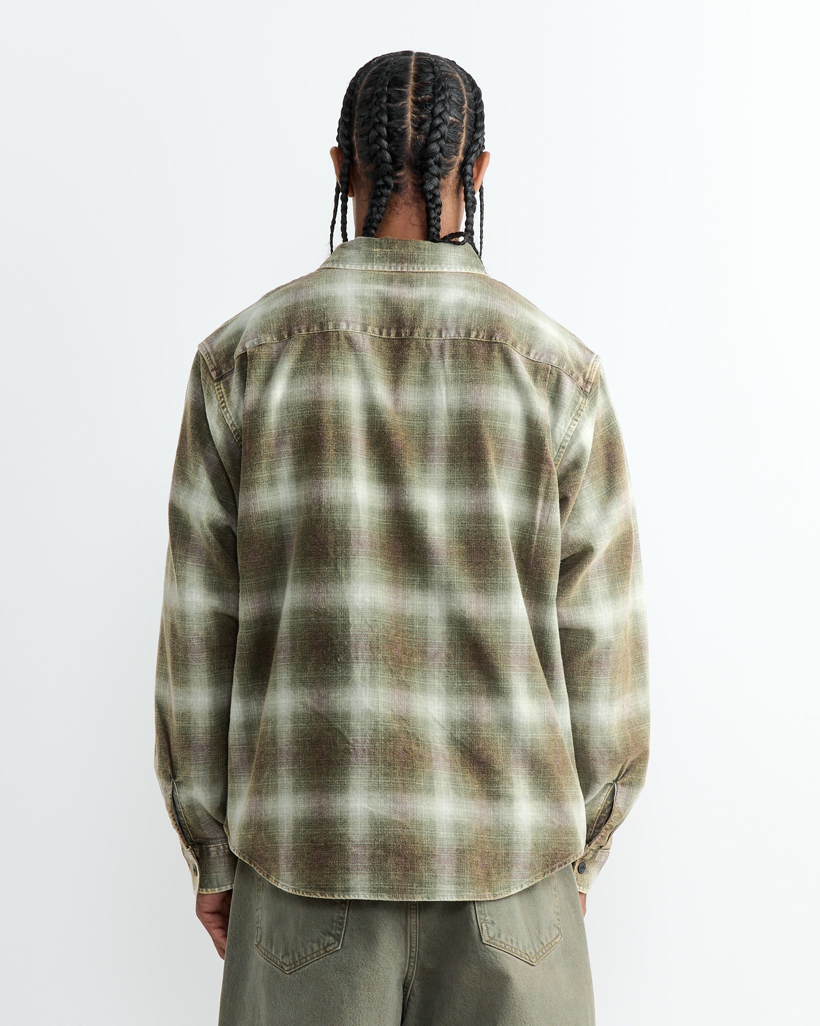 Stussy Rocco Plaid Shirt Green - Green / L (264455)