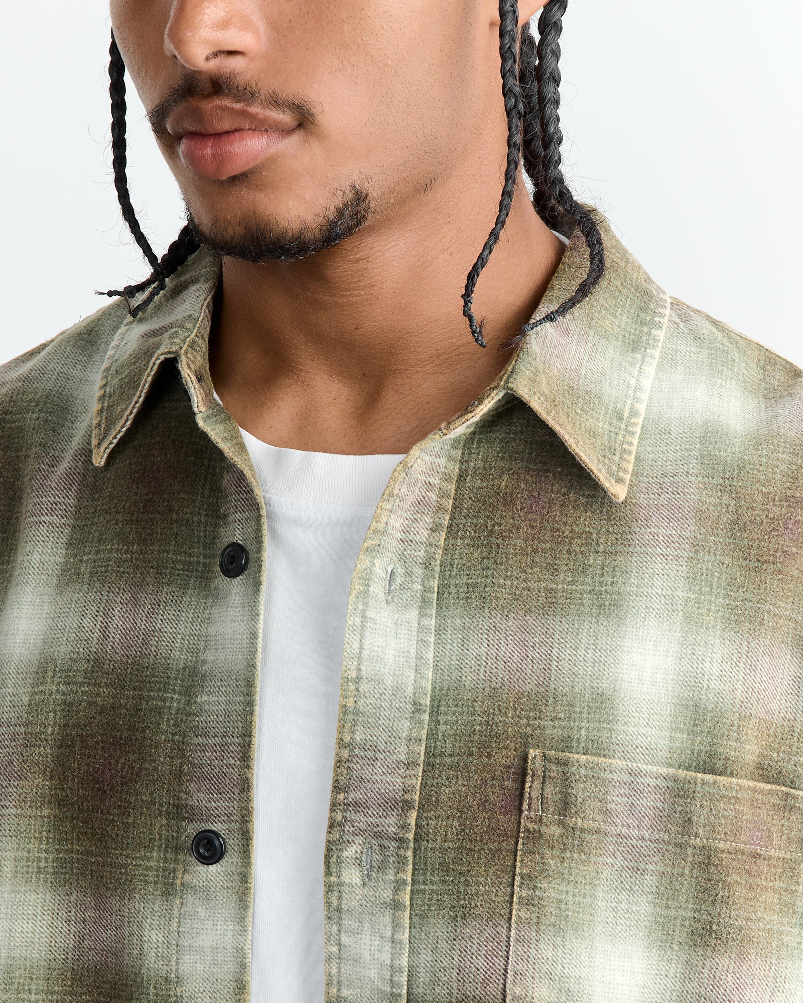 Stussy Rocco Plaid Shirt Green - Green / L (264455)