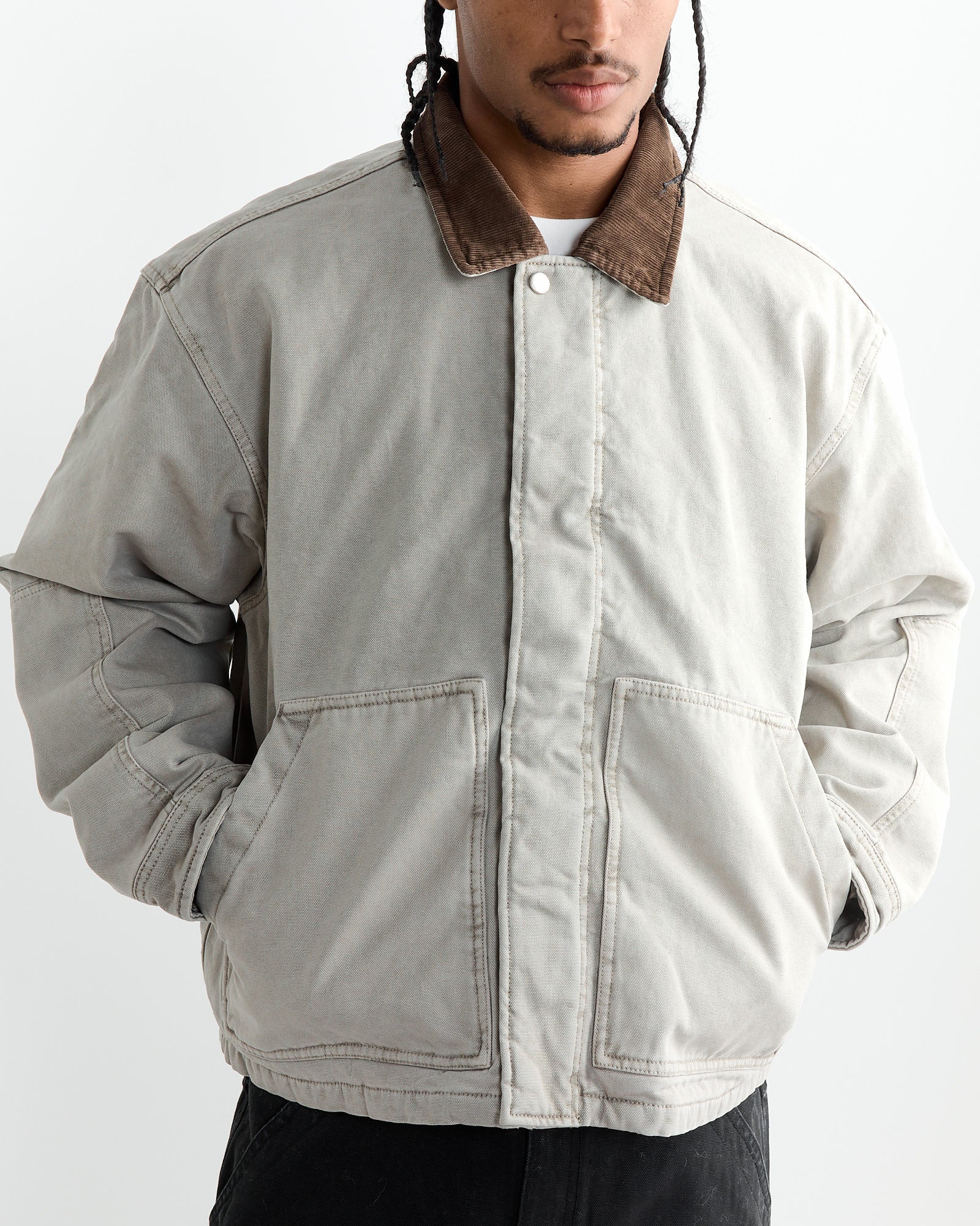 Stussy Workgear Jacket Grey - Grey / L (264471)