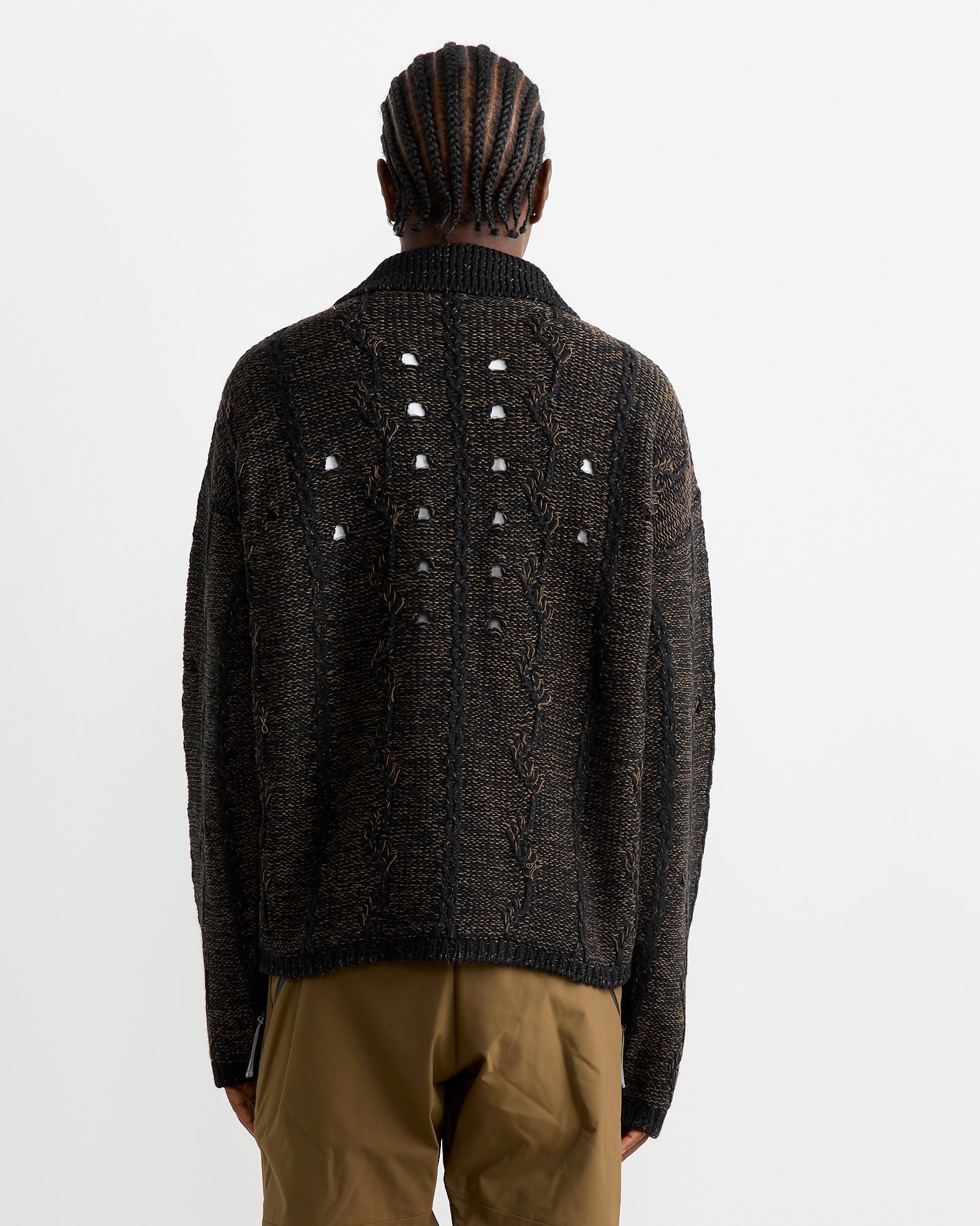 Polo Cable Knit in Brown