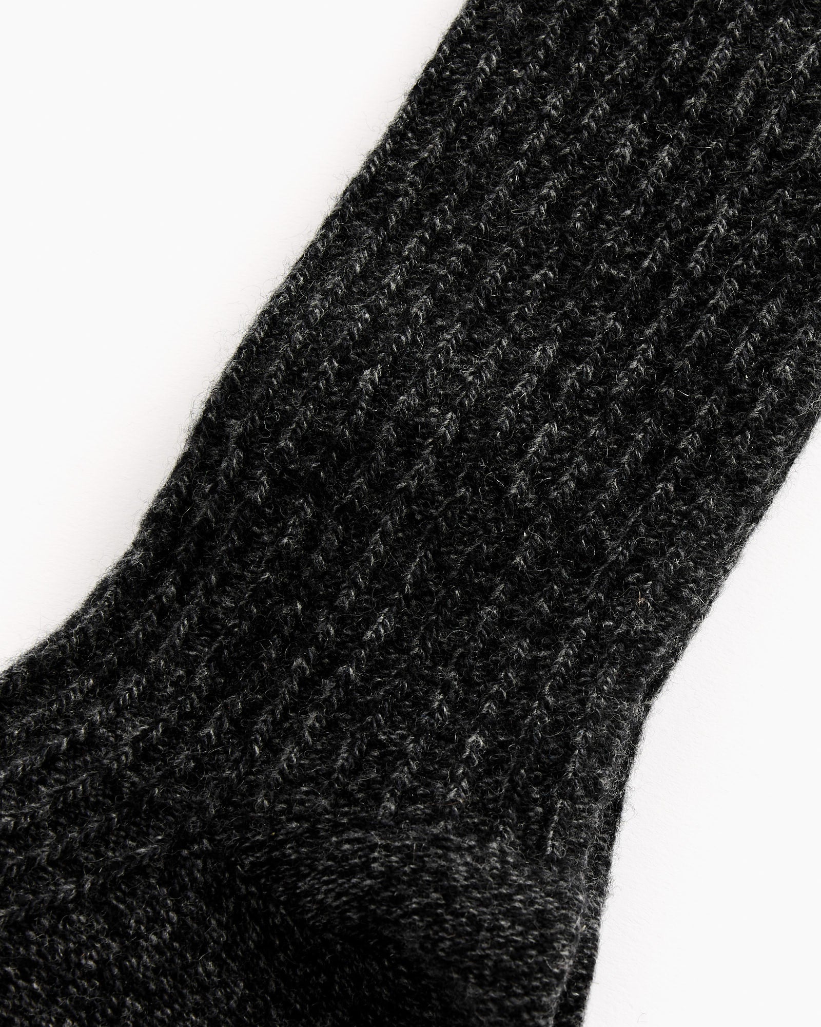 Long Reversed Rib Knee Socks in Anthracite