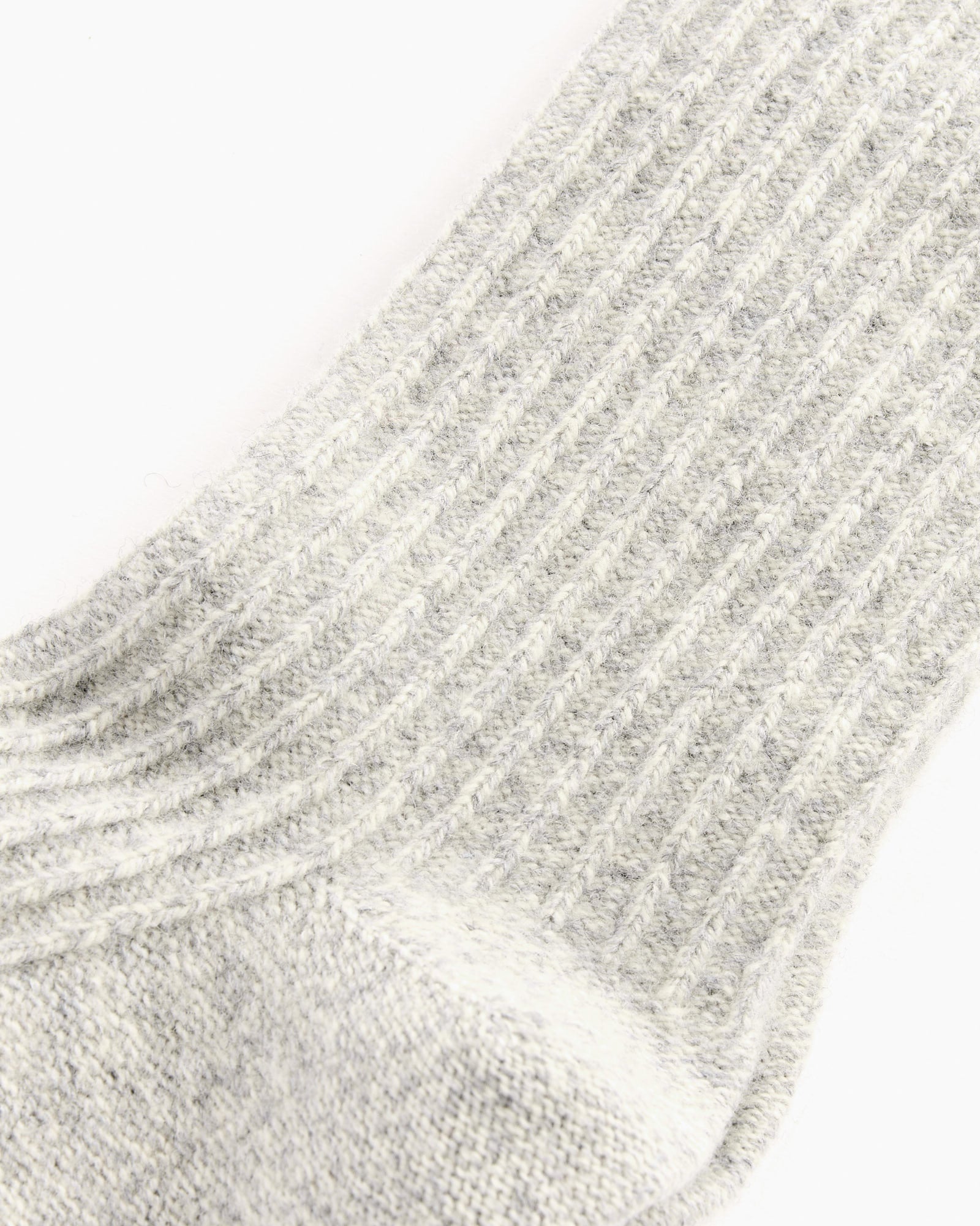 Long Reversed Rib Knee Socks in Mist