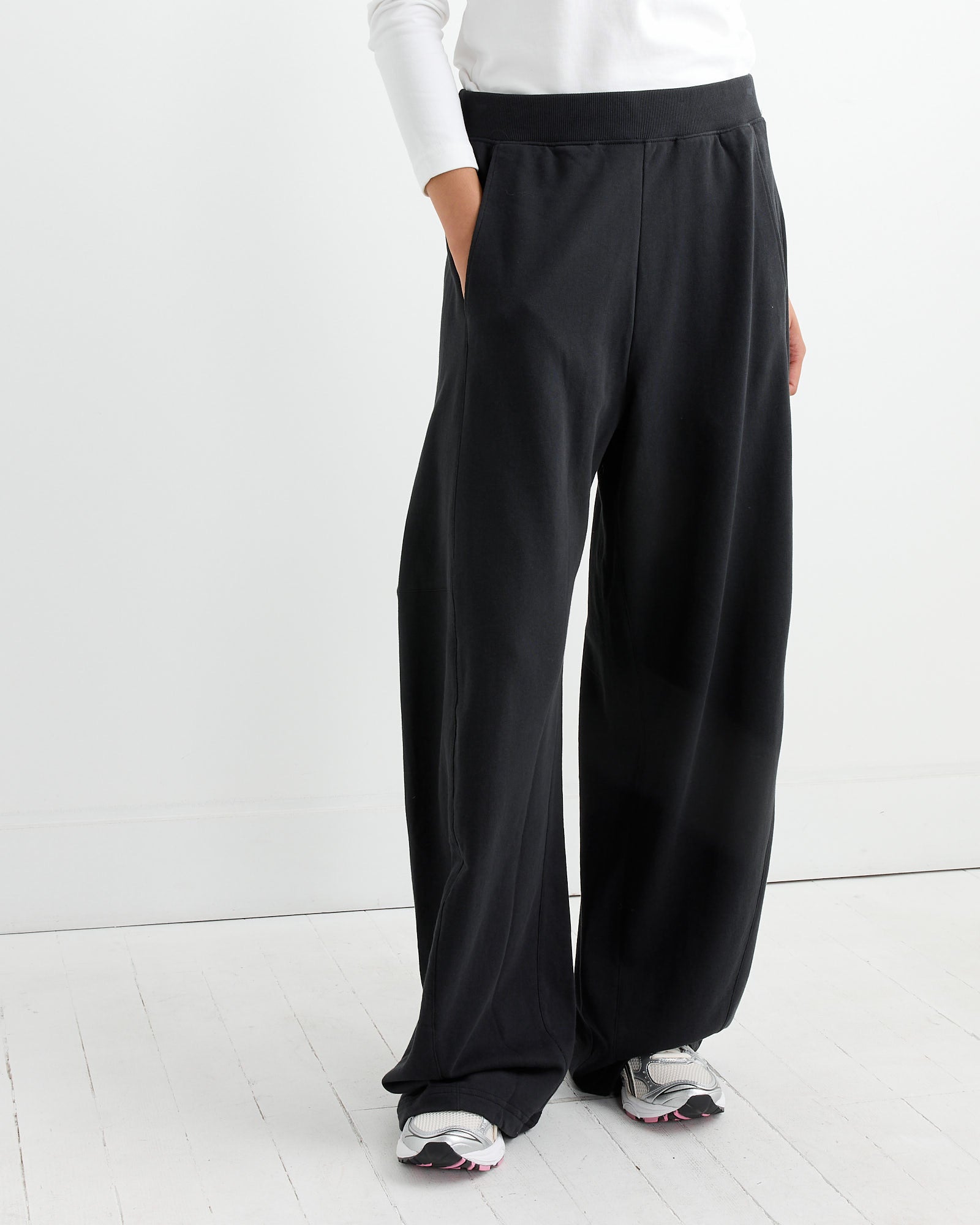 Tibi Summer Sweatshirting Winslow Pant Black - Black / XS (264749)