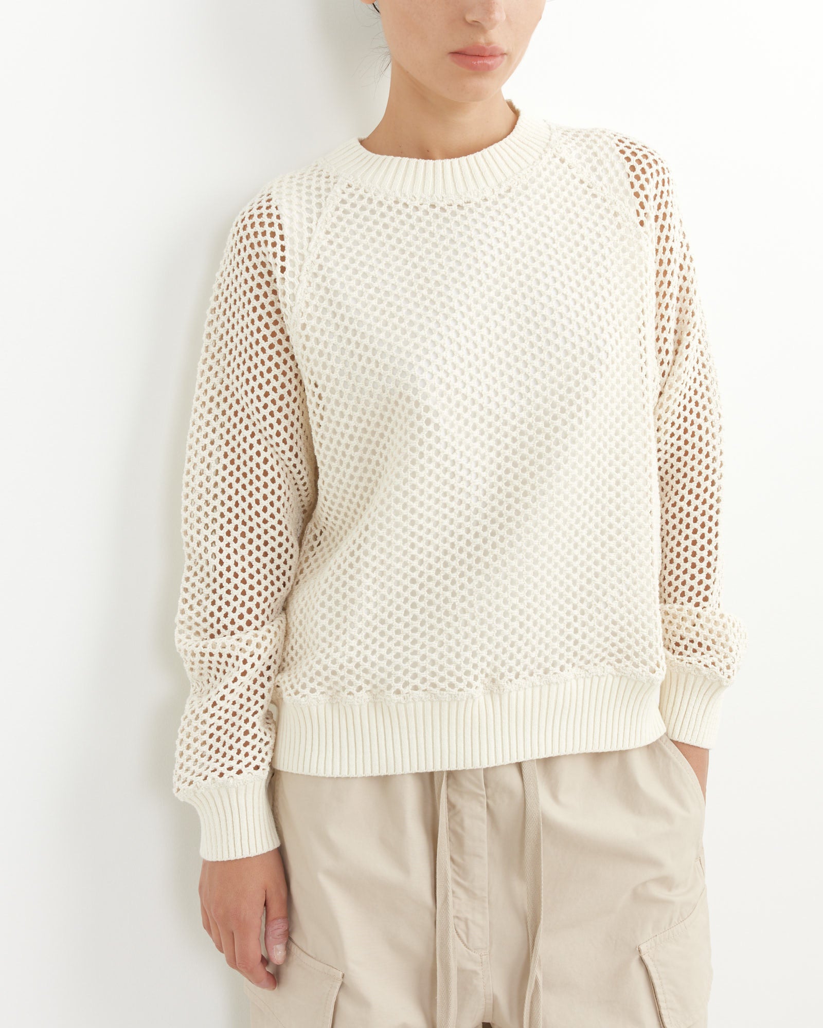 Girls of Dust Boxy Knitted Sweater Off White - Off White / S (264827)