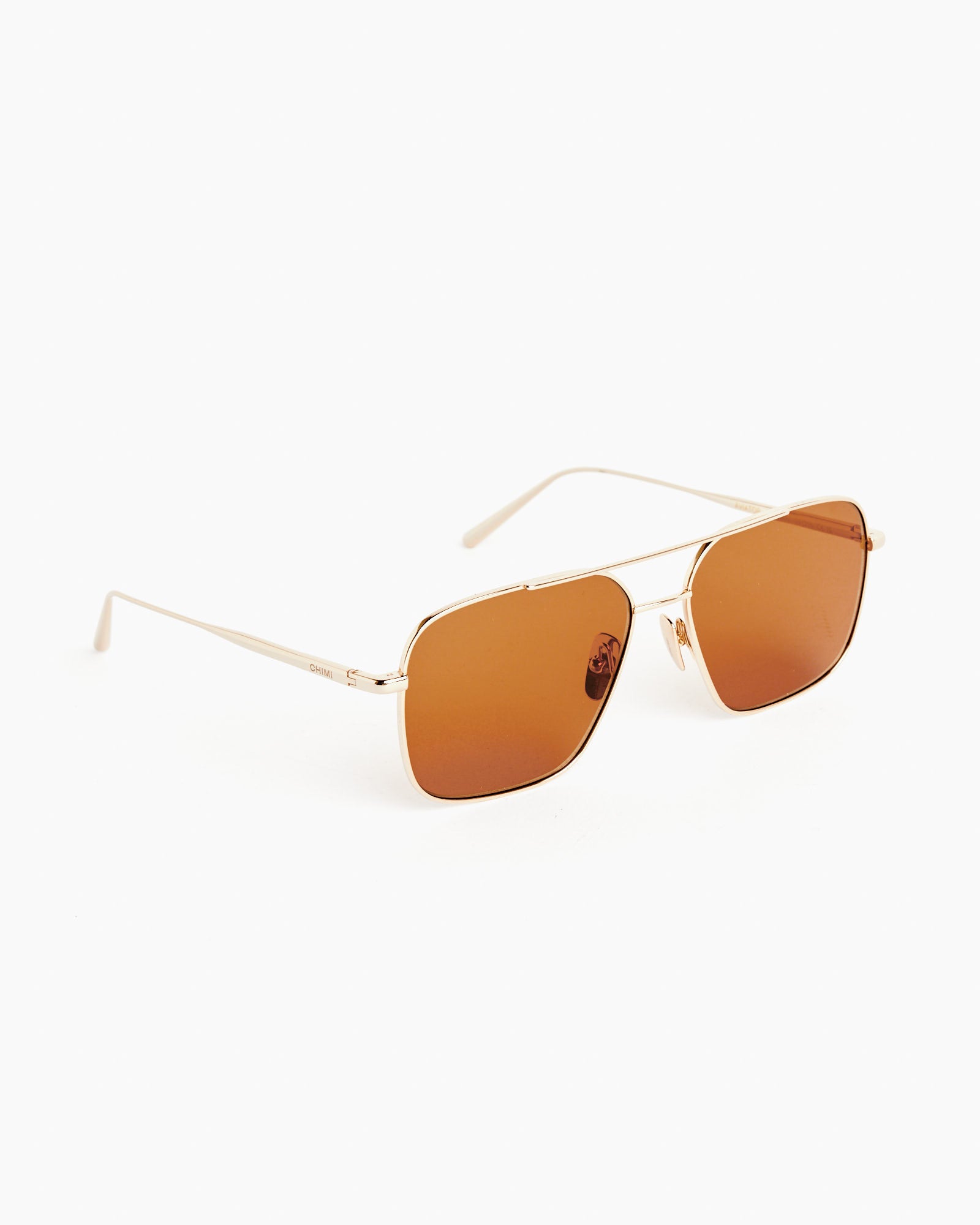 Aviator Sunglasses in Soft Gold Brown