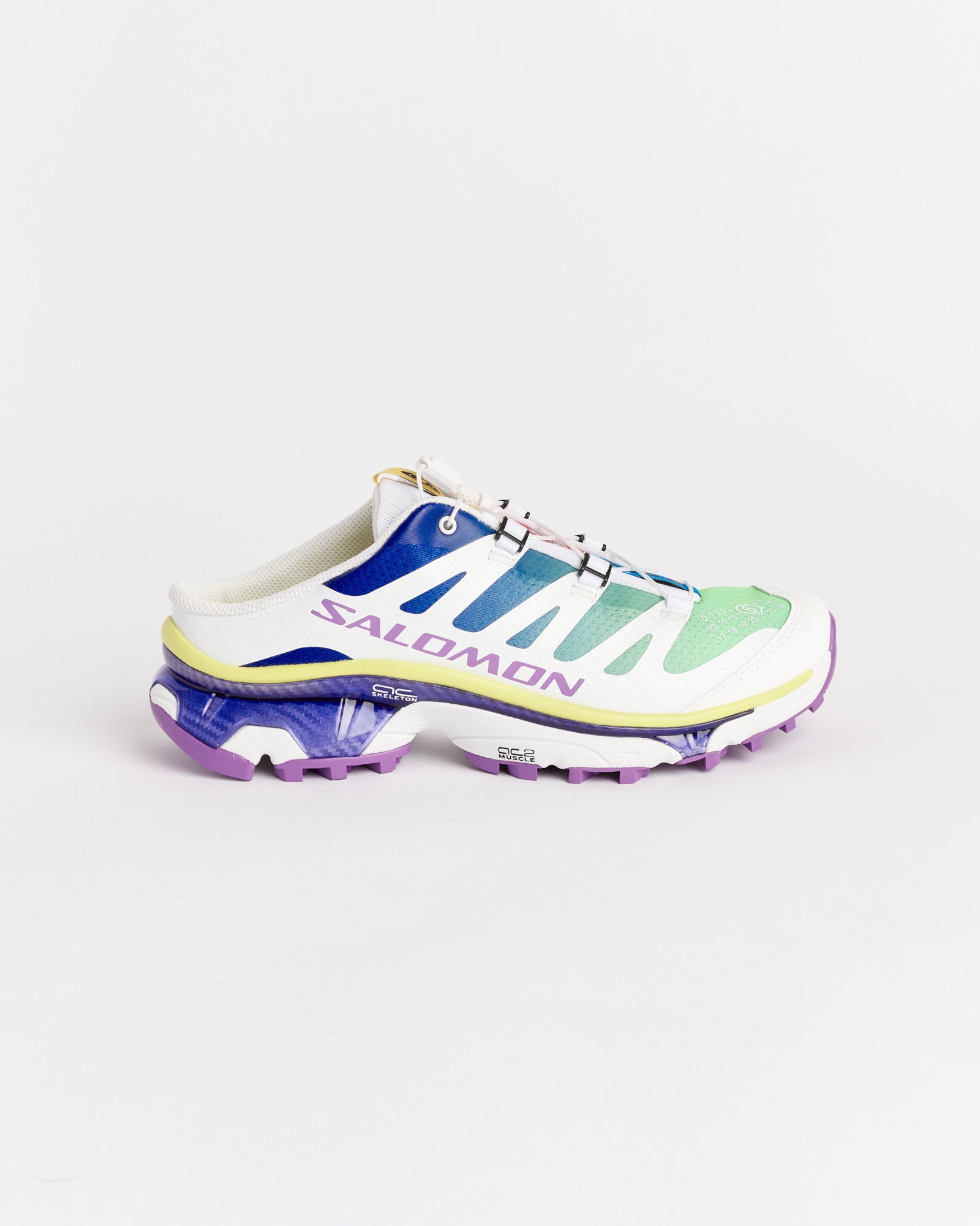 MM6 x Salomon S59WS0222 XT-4 Mule in Spectrum Blue/White/Spring Bouquet