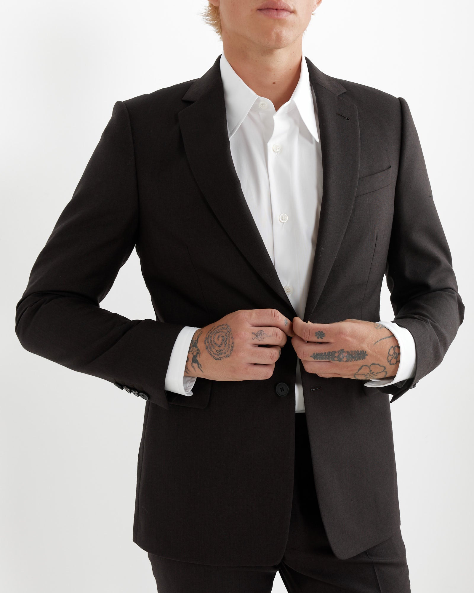 Slim Fit Suit in Dark Brown