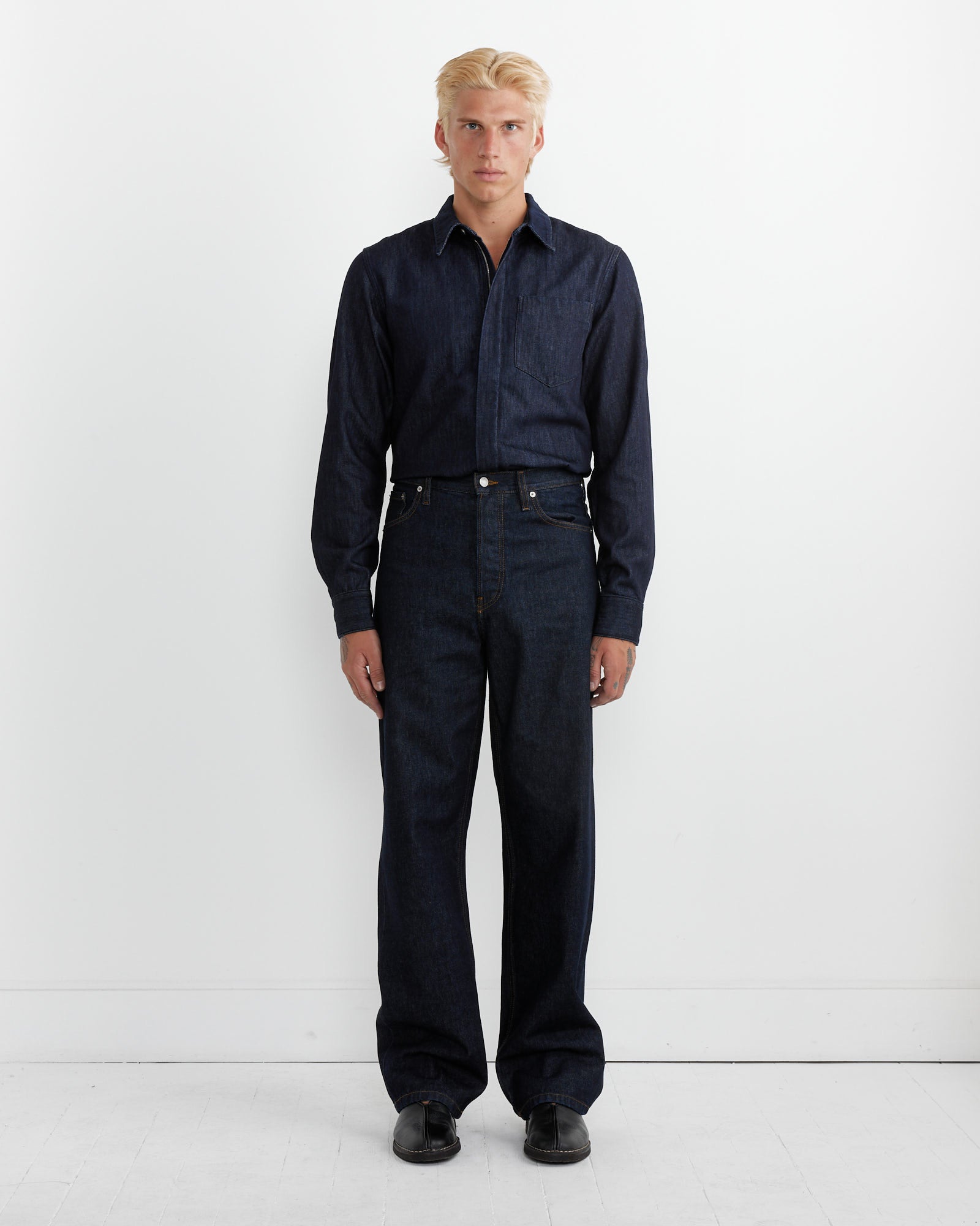 Dries Van Noten Corran 9378 Shirt Indigo - Indigo / M (265003)