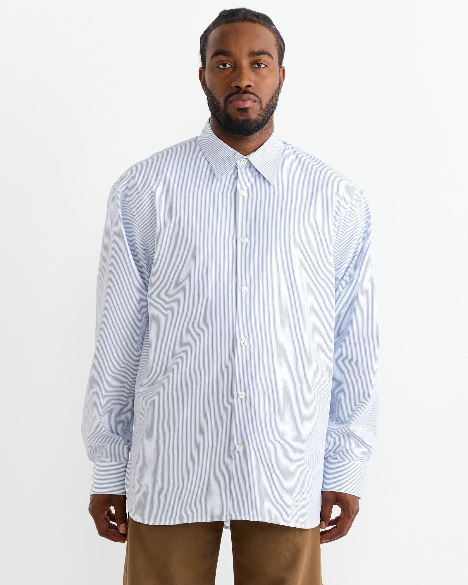 Pinstriped Button-Up Shirt in Desa