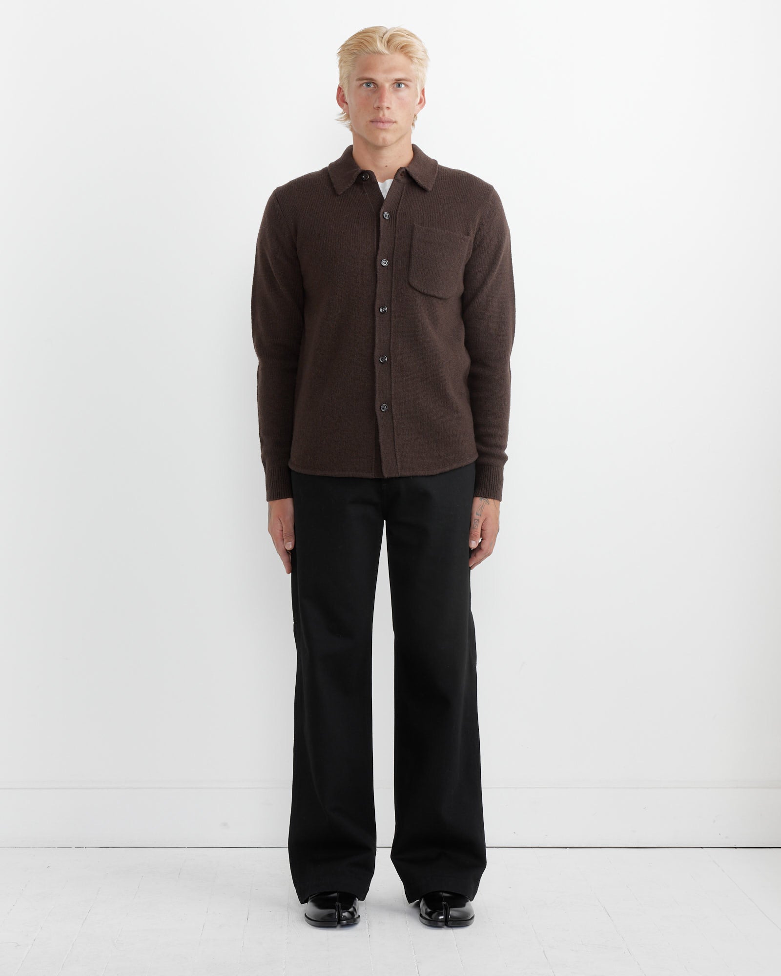 Dries Van Noten Mullins 9705 Shirt Dark Brown - Dark Brown / M (265074)