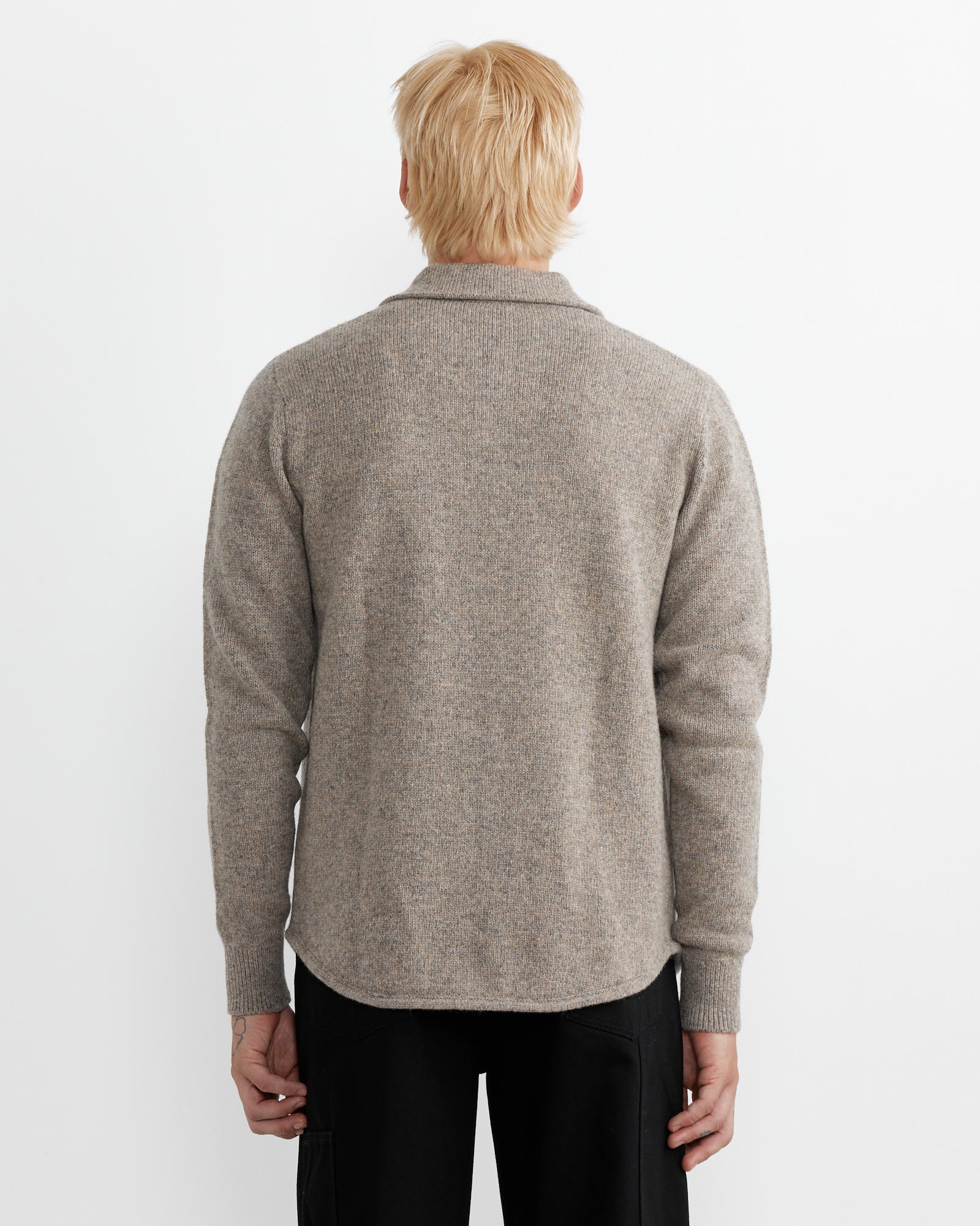 Pocket Shirt in Grey Melange